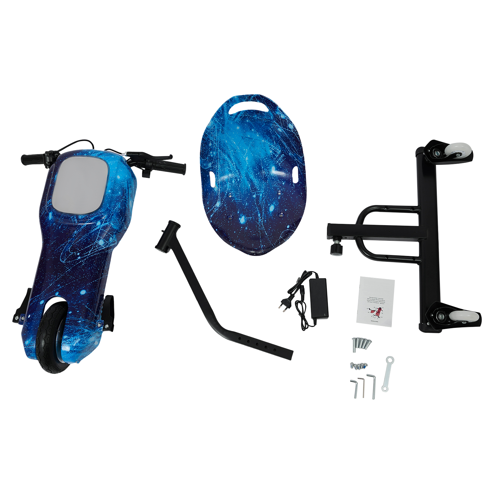CNCEST Kinder Elektro Roller 3 Gang Drift Roller für Kinder Blau