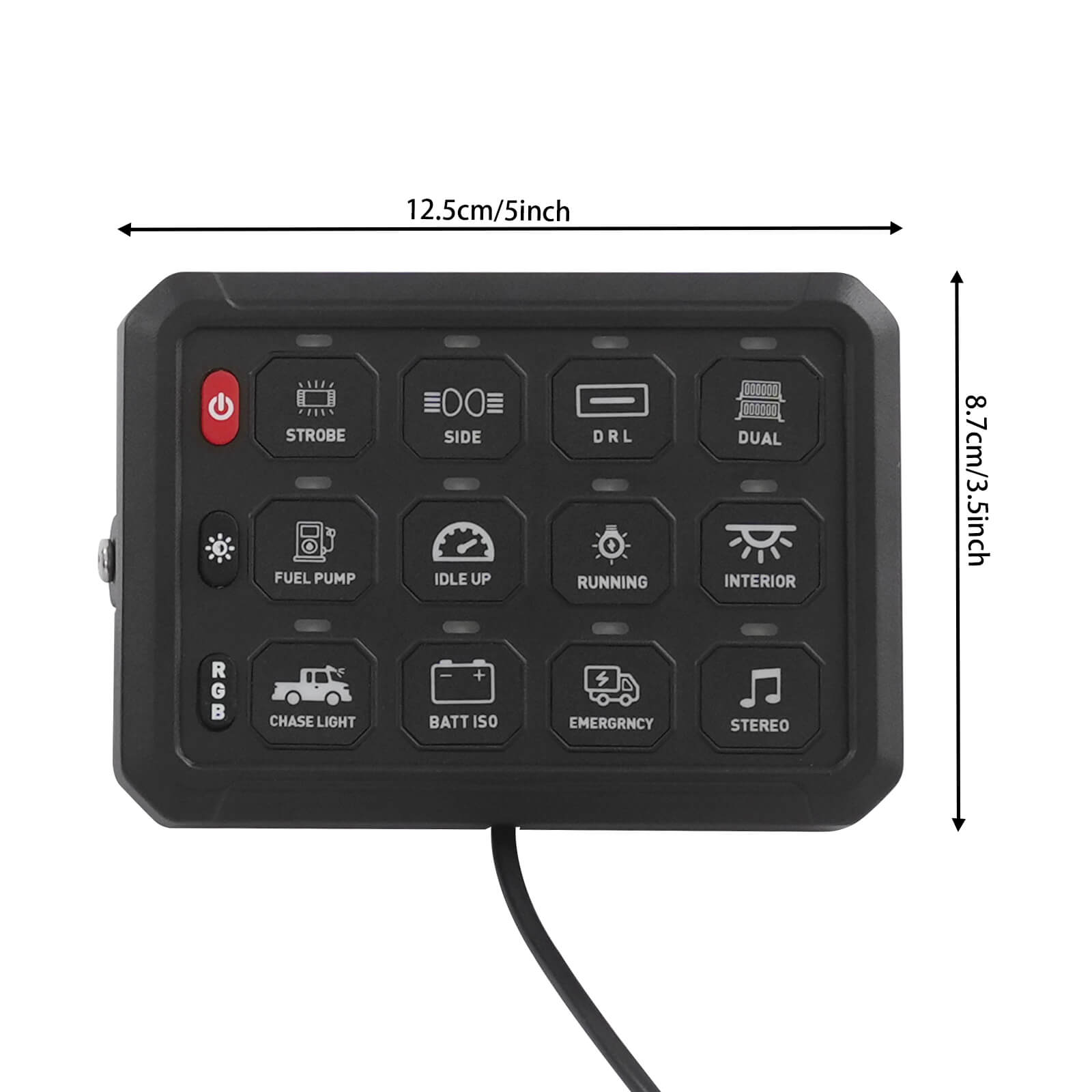 12 Gang Switch Panel with App Control, 12 Gang Switch Panel, Switch Panel with Adjustable Brightness and Light Colors 12 Gang Switch Panel with App Control, 12 Gang Switch Panel, Switch Panel with Adjustable Brightness and Light Colors