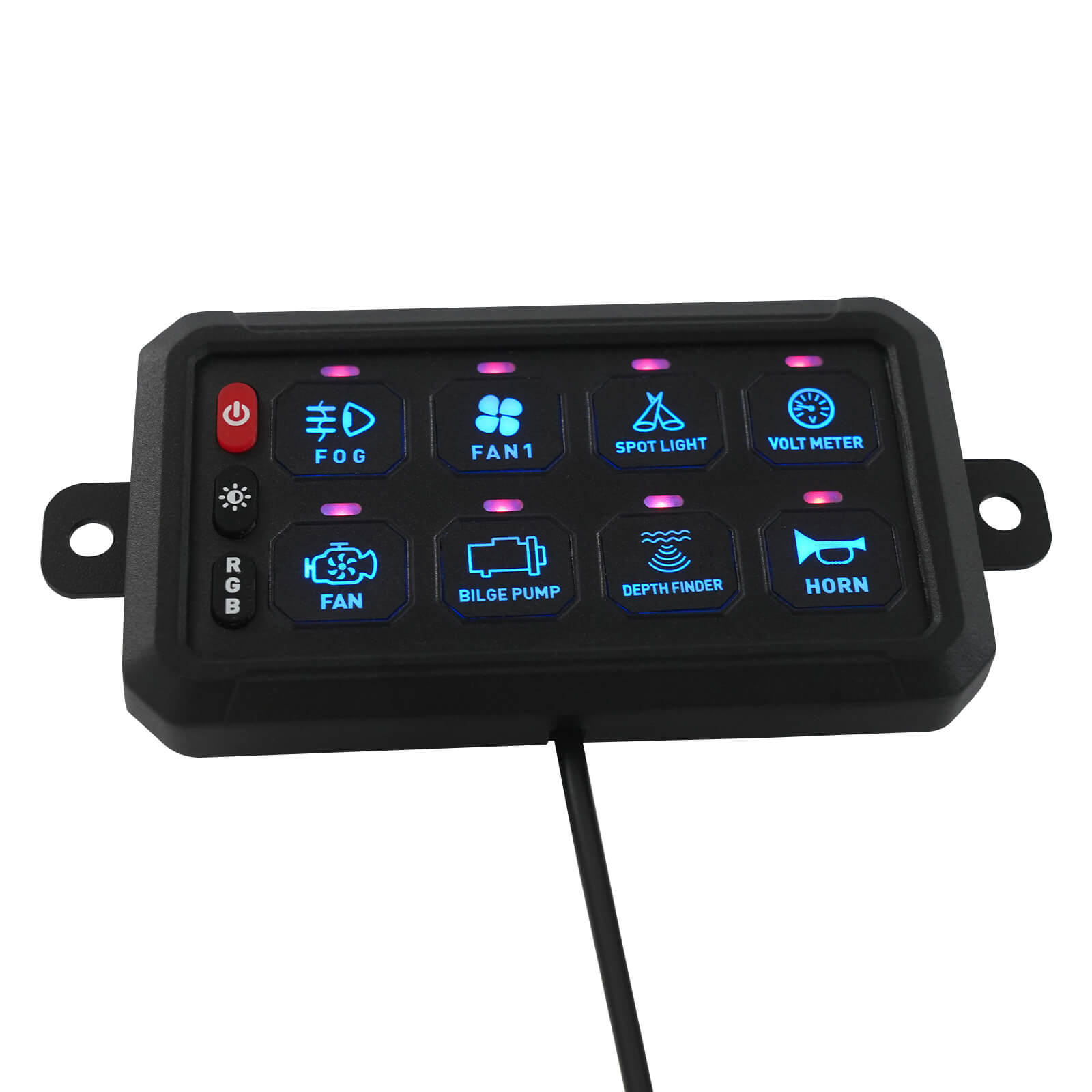 8 Gang Switch Panel with App Control, 8 Gang Switch Panel, Switch Panel with Adjustable Brightness and Light Colors 8 Gang Switch Panel with App Control, 8 Gang Switch Panel, Switch Panel with Adjustable Brightness and Light Colors