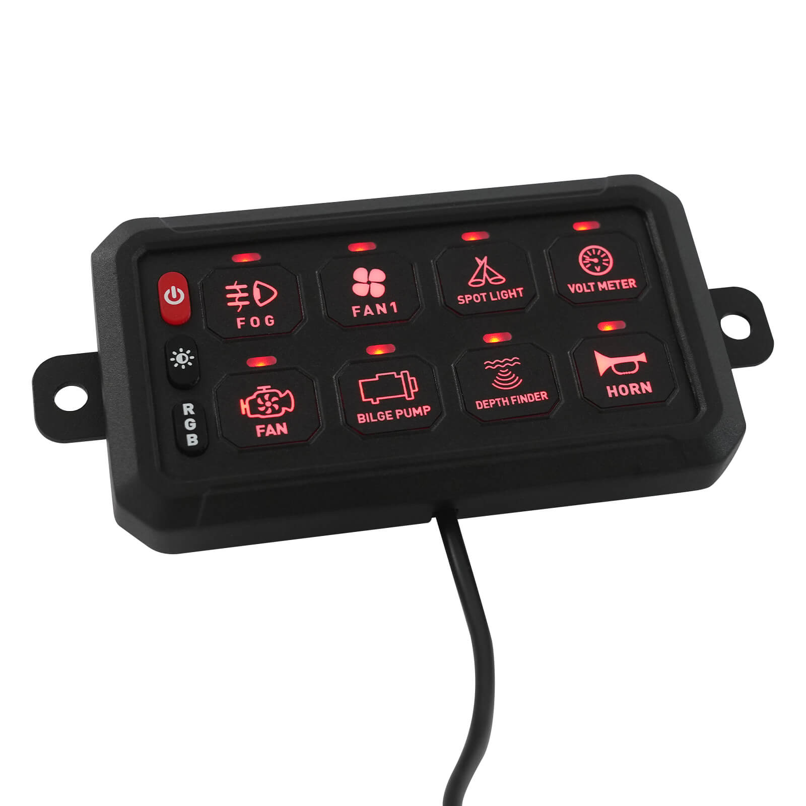 8 Gang Switch Panel with App Control, 8 Gang Switch Panel, Switch Panel with Adjustable Brightness and Light Colors 8 Gang Switch Panel with App Control, 8 Gang Switch Panel, Switch Panel with Adjustable Brightness and Light Colors