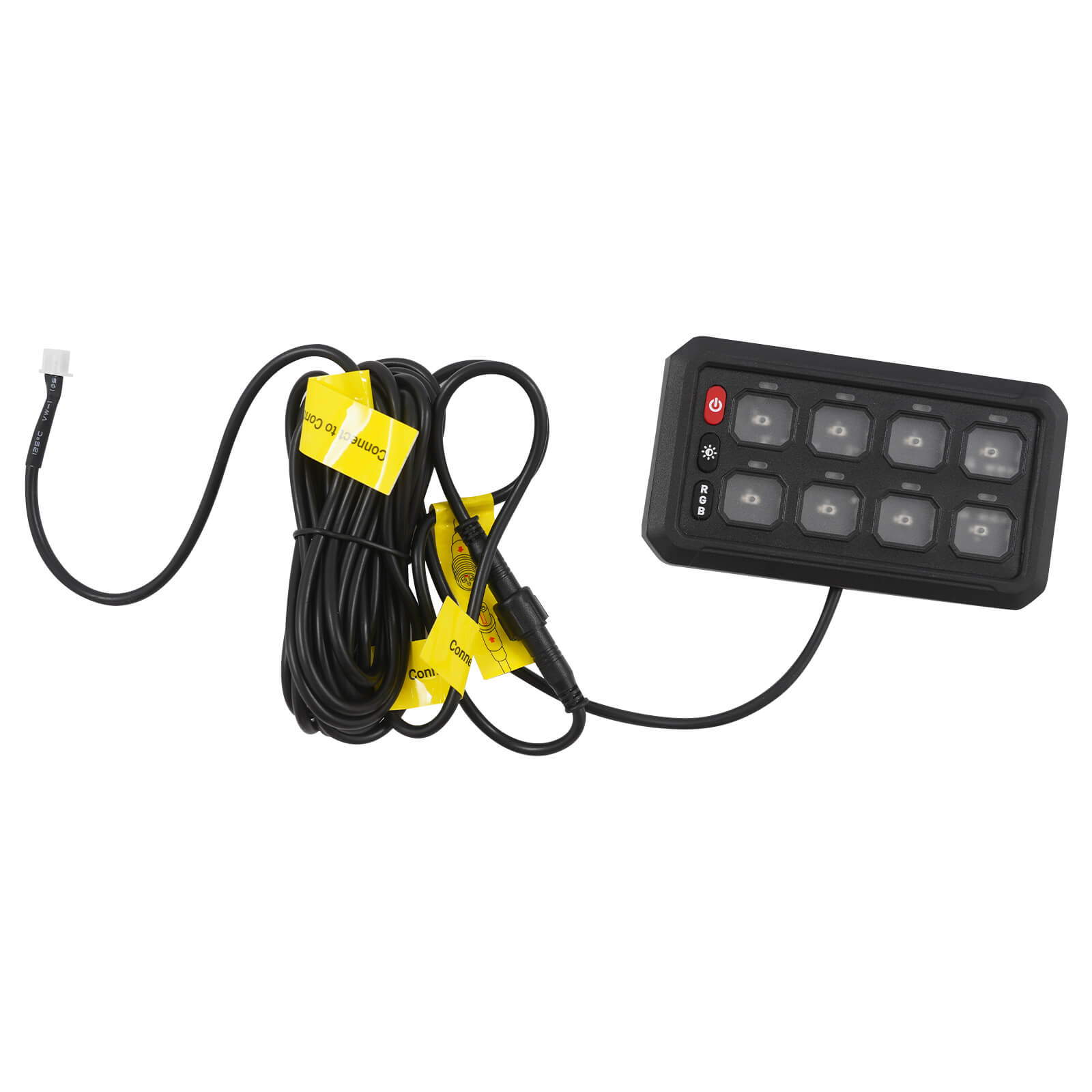 8 Gang Switch Panel with App Control, 8 Gang Switch Panel, Switch Panel with Adjustable Brightness and Light Colors