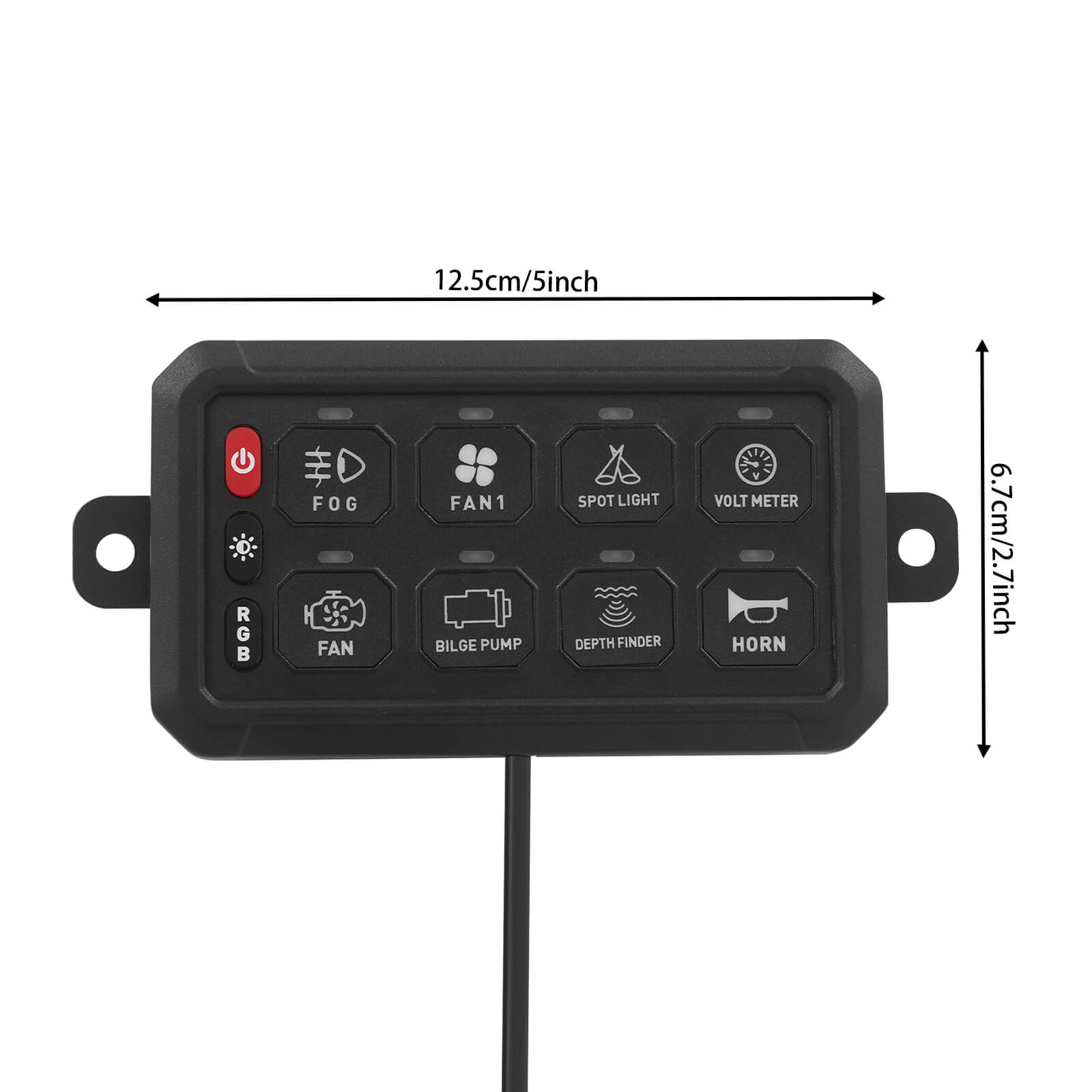 8 Gang Switch Panel with App Control, 8 Gang Switch Panel, Switch Panel with Adjustable Brightness and Light Colors 8 Gang Switch Panel with App Control, 8 Gang Switch Panel, Switch Panel with Adjustable Brightness and Light Colors