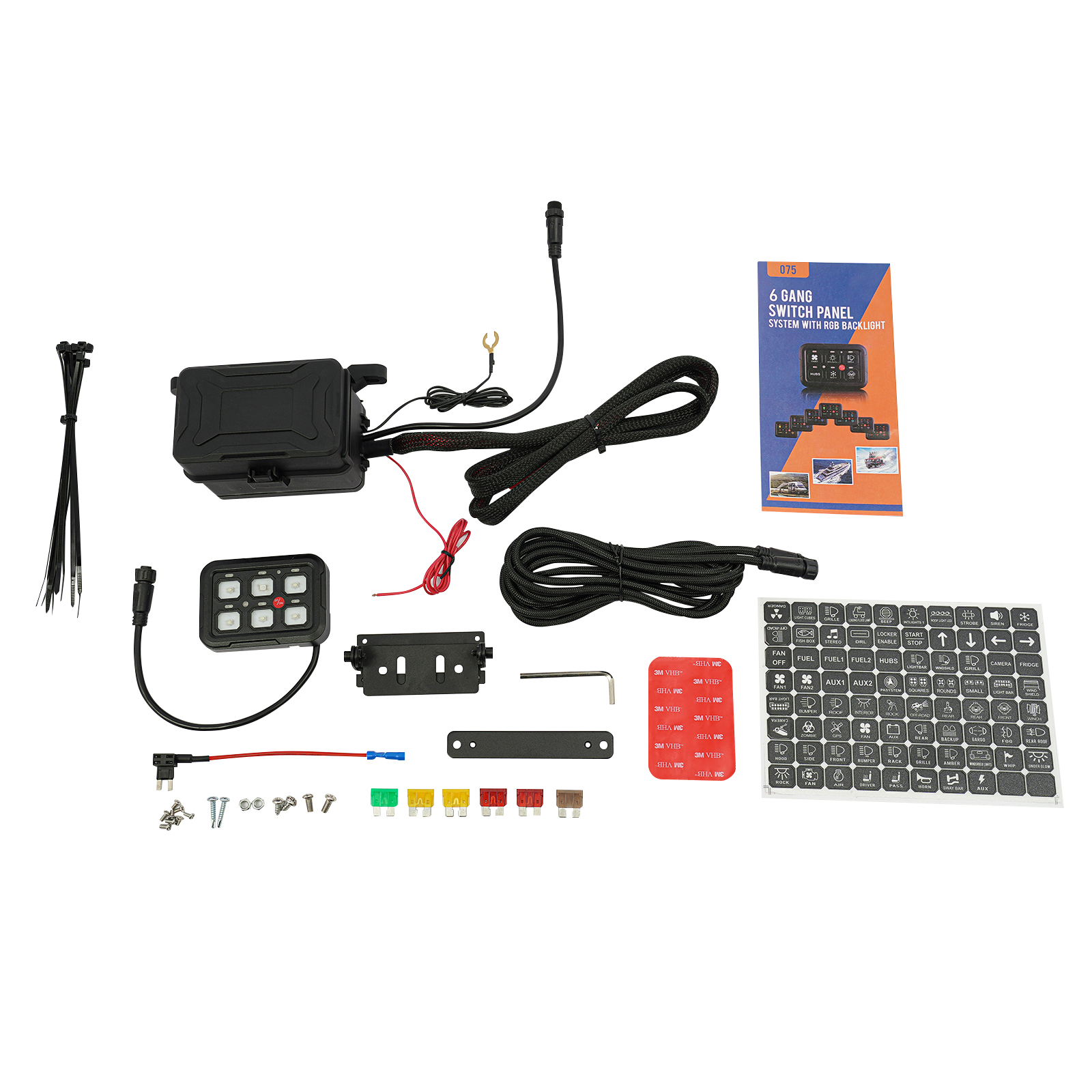 Car lighting modification control box set high-power car light touch switch RGB integrated switch Car lighting modification control box set high-power car light touch switch RGB integrated switch