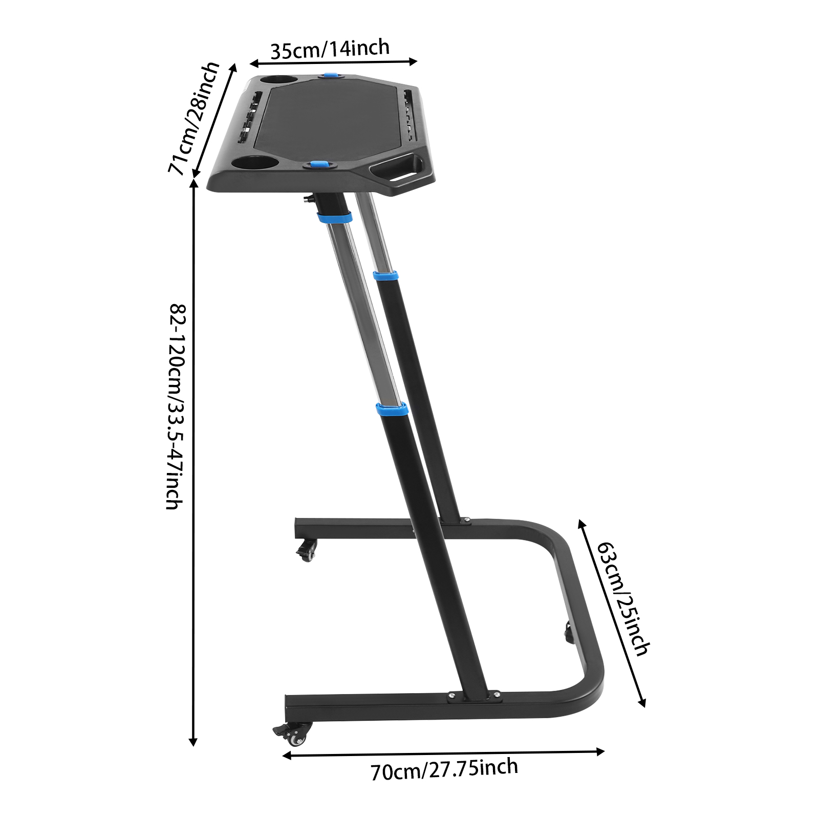 Indoor Cycling Desk, Portable Bike Trainer Fitness Desk with