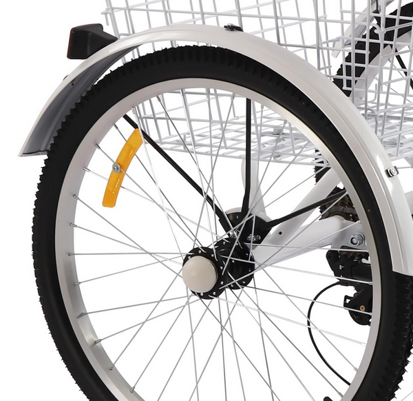 3 Räder Fahrrad Trike Faltbar Dreirad Für Erwachsene 7-Gang 24