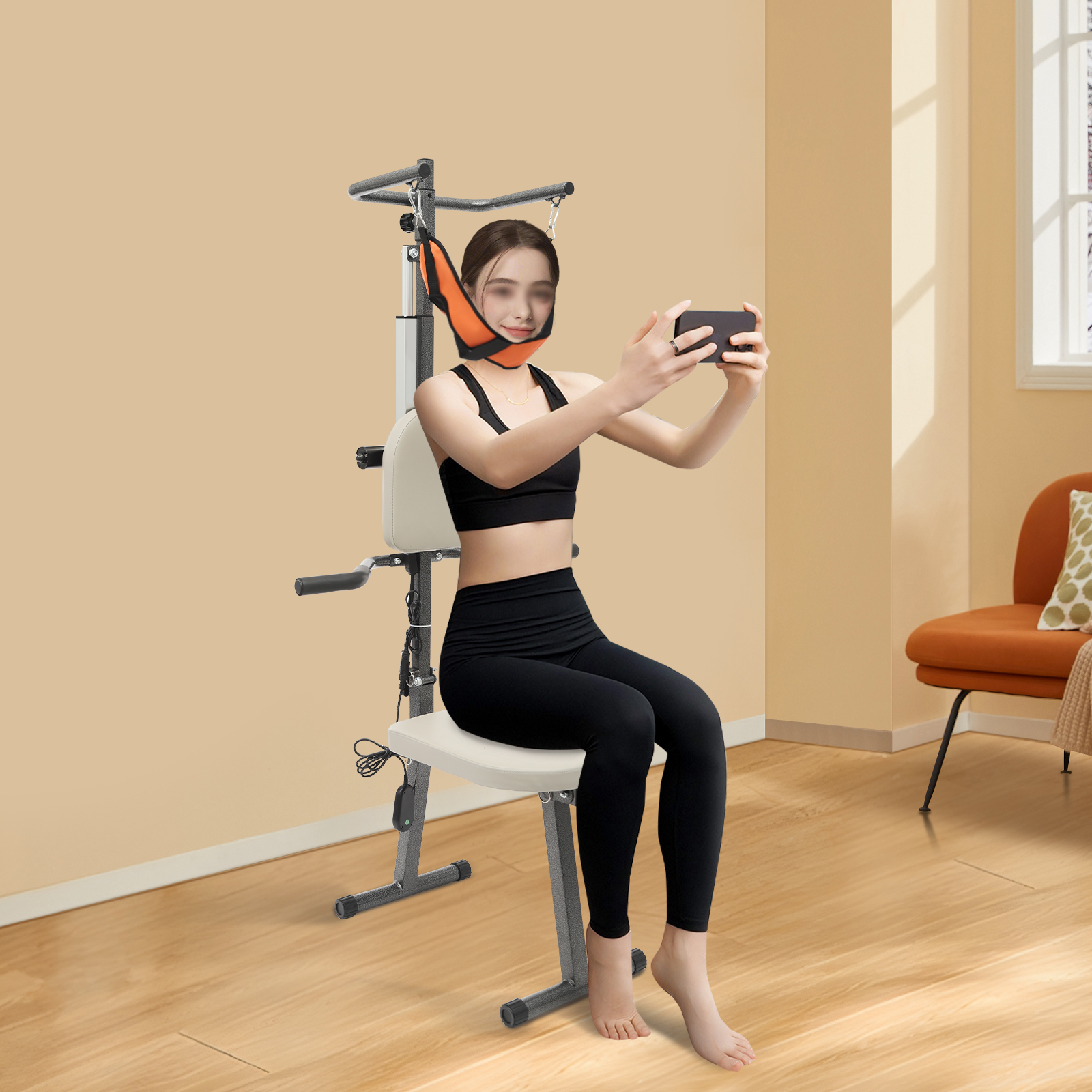 Traction & Stretch Decompression Machine, Neck Traction Device, Neck Traction Chair for use at Home, in Healthcare Facilitie Traction & Stretch Decompression Machine, Neck Traction Device, Neck Traction Chair for use at Home, in Healthcare Facilitie