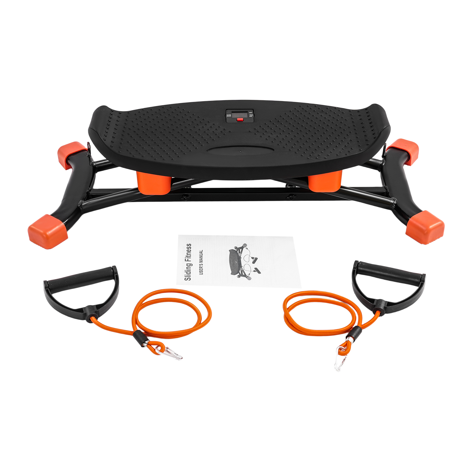 Steppers coulissants pour l'exercice à la maison, mini steppers coulissants avec bandes de résistance, simulant la posture du ski pour un entraînement complet du corps.