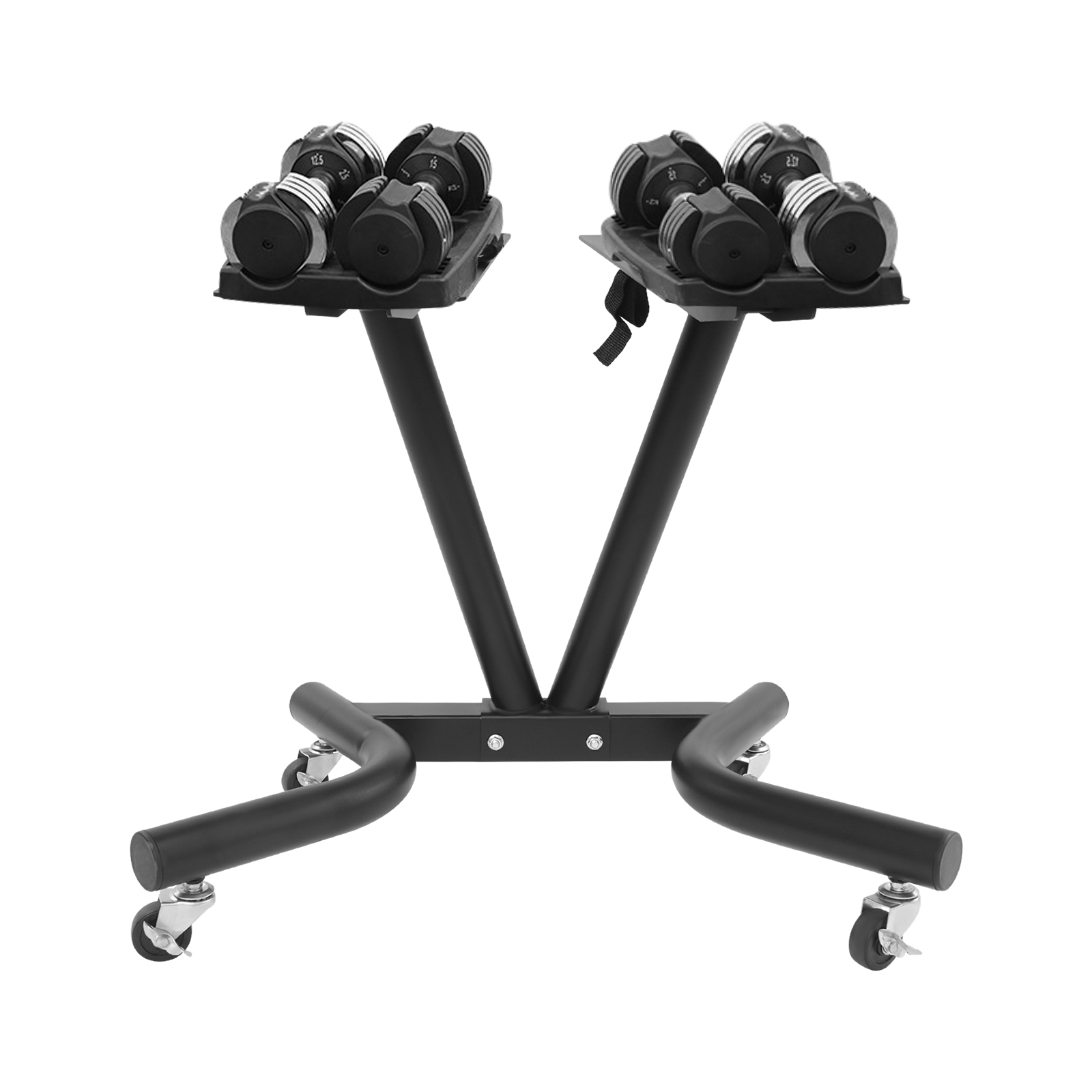 Dumbbell Stand, Black Dumbbell Rack, V-shaped Dumbbell Rack with