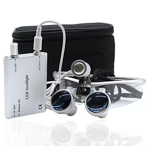 Lupenbrille Kopflupe Brillenlupe 3.5x420mm Loupe glass+Headlamp light