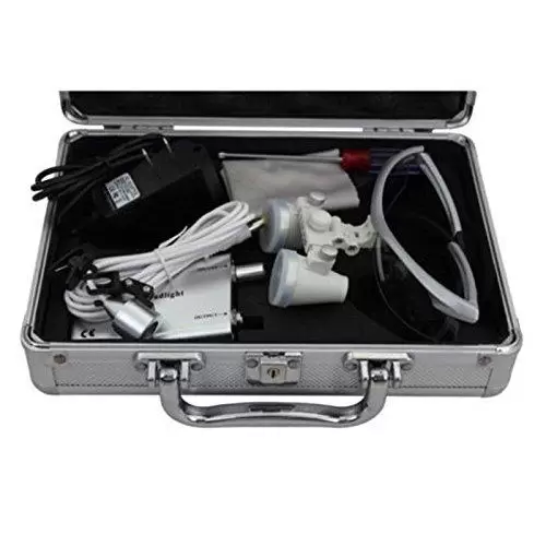 CNCEST Dental LED Chirurgische Lupen+Lupenbrille Binokular lupen Headlight+Case 3.5X420mm CNCEST Dental LED Chirurgische Lupen+Lupenbrille Binokular lupen Headlight+Case 3.5X420mm