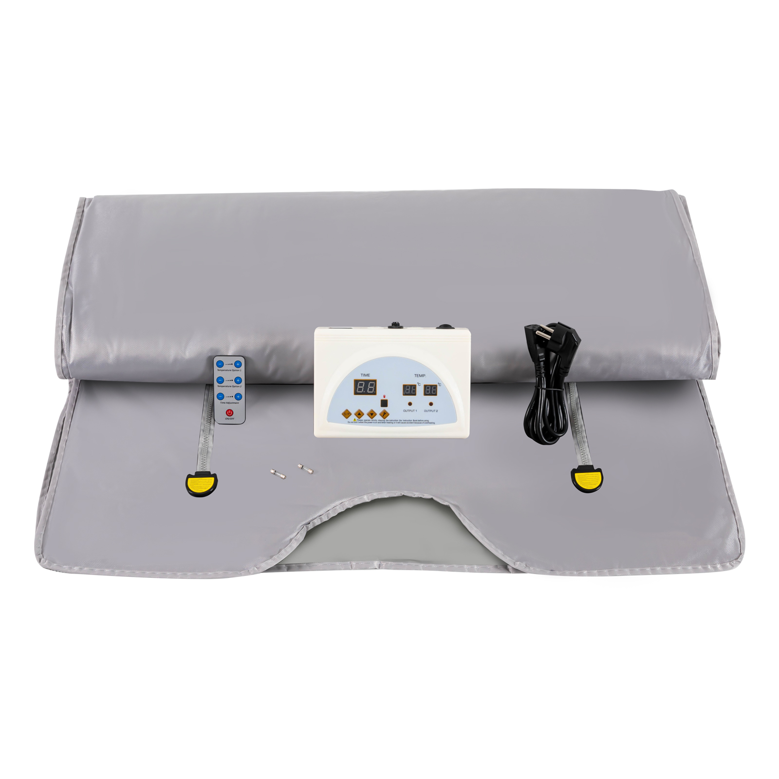 Infrarot-Saunadecke, Saunatasche, Körperformungsdecke, 2-Zonen-Controller, professionelle Entgiftungsbehandlung, Anti-Aging-Schönheitsmaschine, Silber