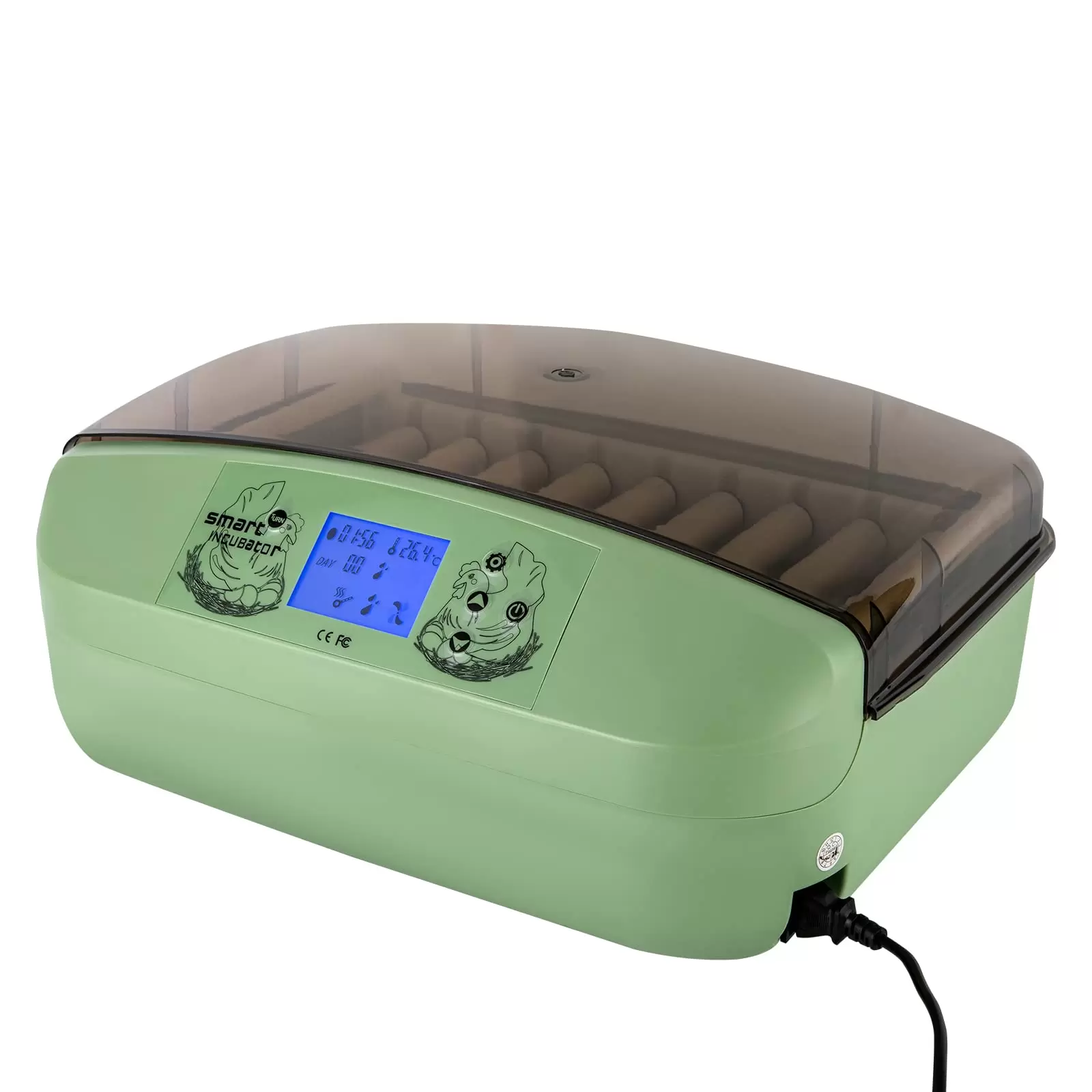 Inkubator Vollautomatische Brutmaschine Digitaler Inkubator Hühner Incubateur Automatische Eierdrehung Temperaturregelung 32-Eier 80W