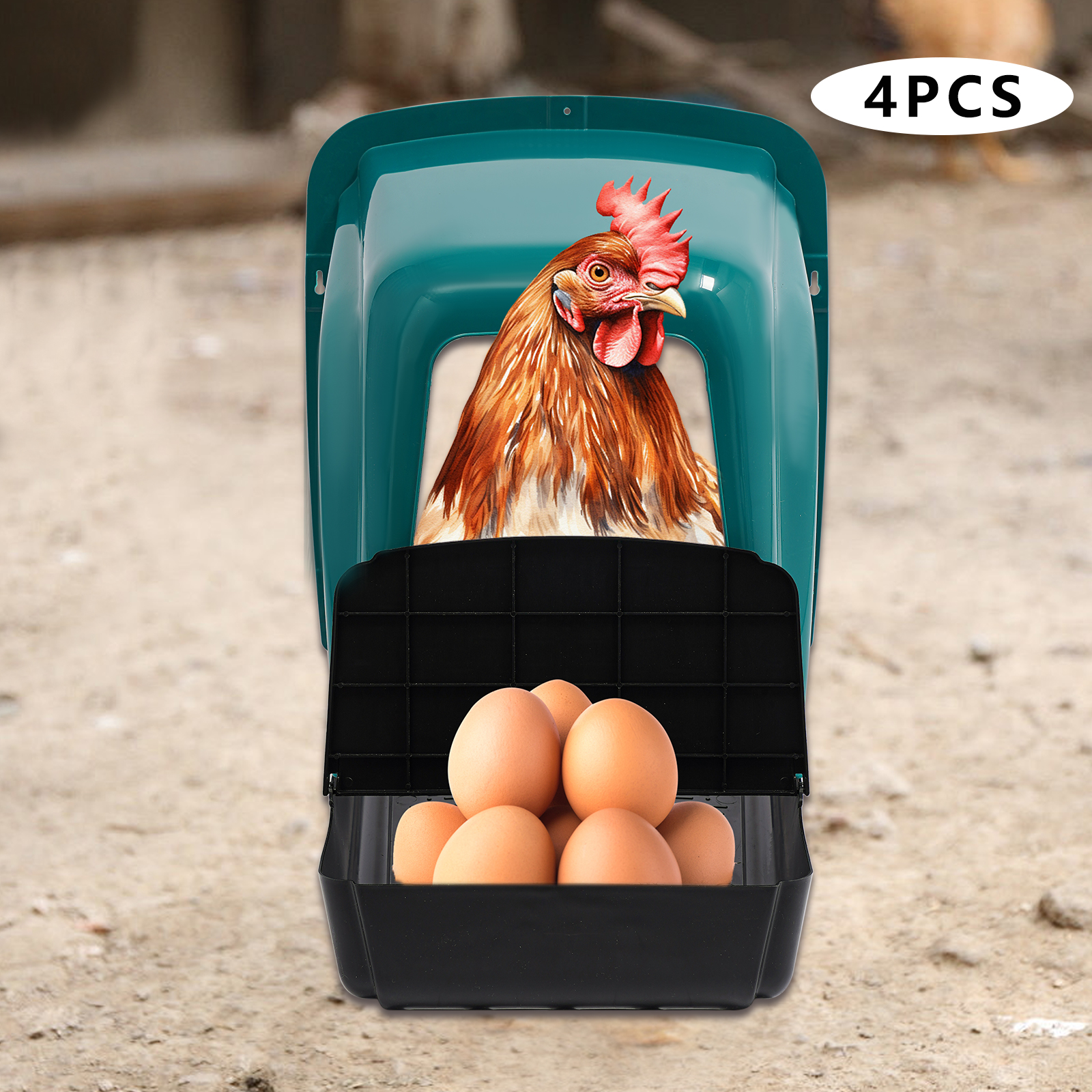 4pcs Chicken Nesting Box, Chicken Nesting Box for Laying Eggs Secure Place for Hens to Lay Eggs