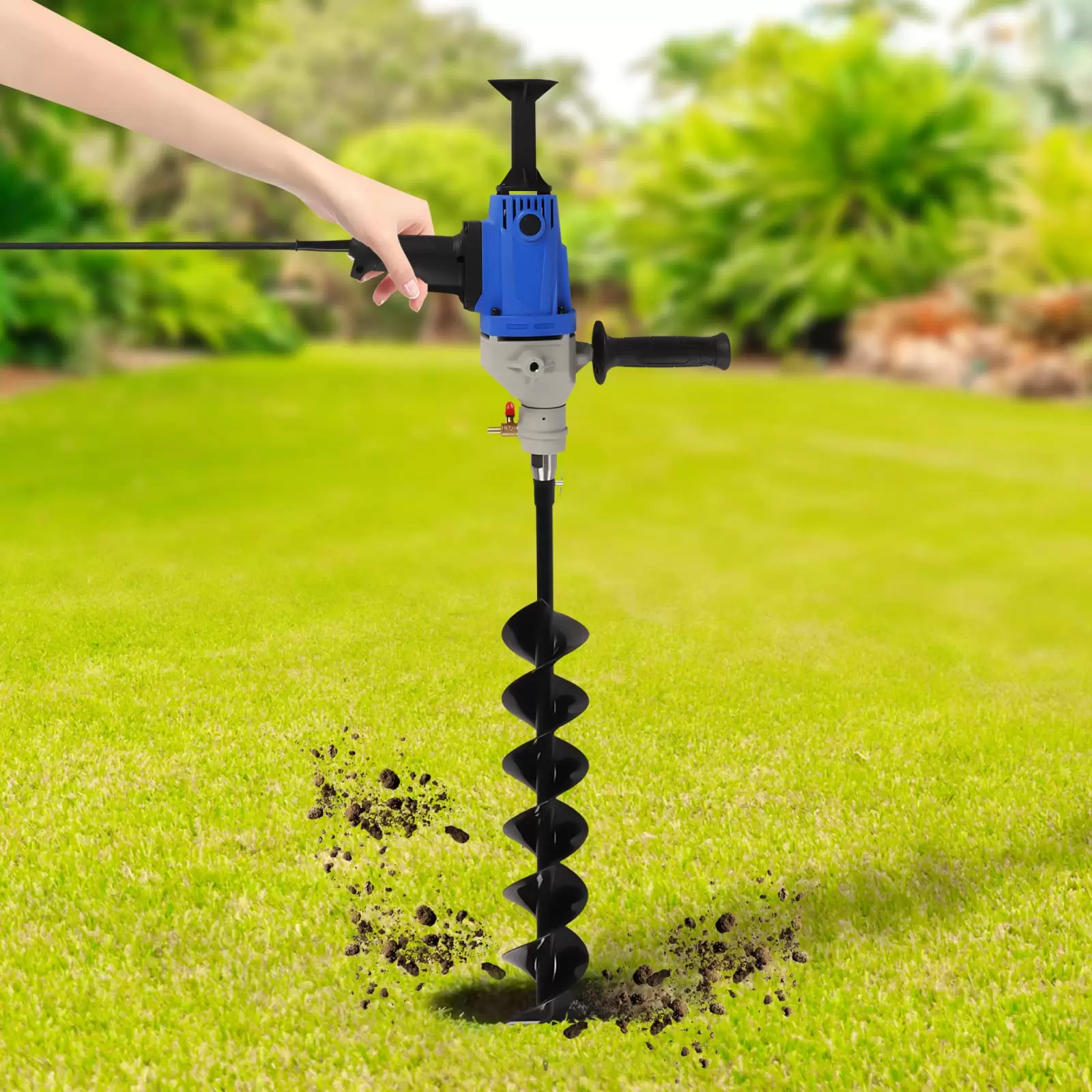 1900W 220V elektrischer Pfosten-Loch-Digger-Auger-Pfosten-Bohrer-Gartenbagger mit Erdbohrerdurchmesser 120 mm 1900W 220V elektrischer Pfosten-Loch-Digger-Auger-Pfosten-Bohrer-Gartenbagger mit Erdbohrerdurchmesser 120 mm