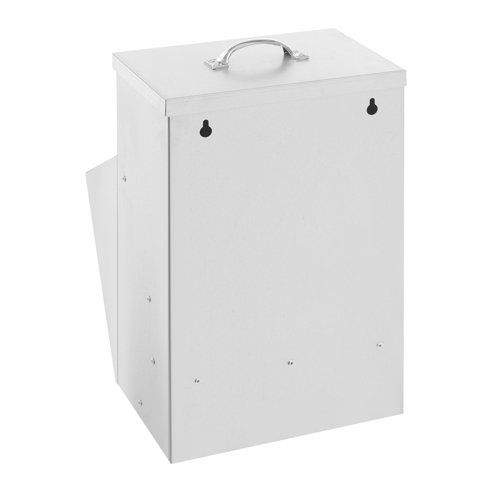 Iron Galvanized Rainproof Chicken Feeder, Hanging Feeder with Lid for Feeding Ducks Outdoors, Chicken Feeder