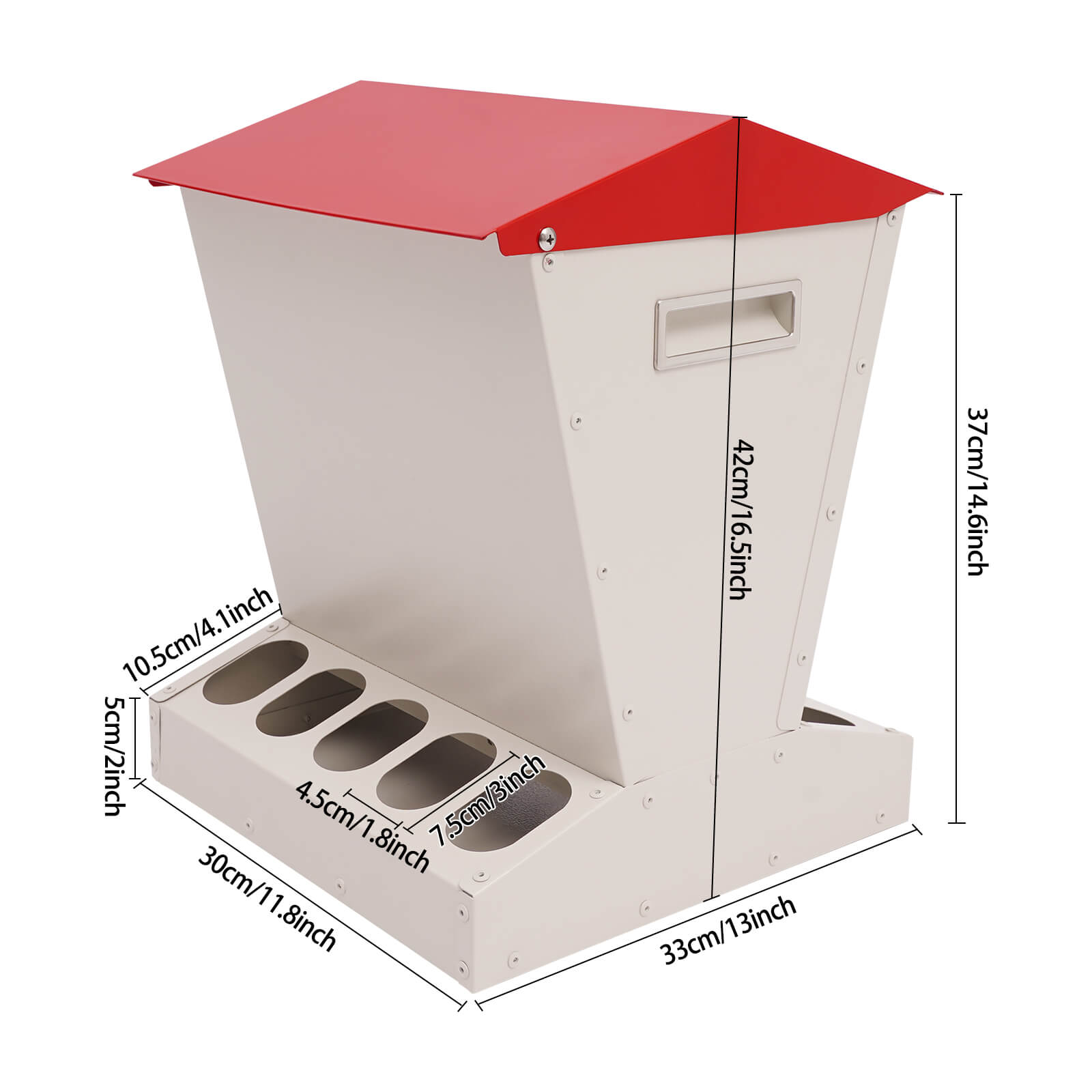 Chicken Feeder, Large Capacity Chicken Feeder, 10-Hole Chicken Feeder Chicken Feeder, Large Capacity Chicken Feeder, 10-Hole Chicken Feeder