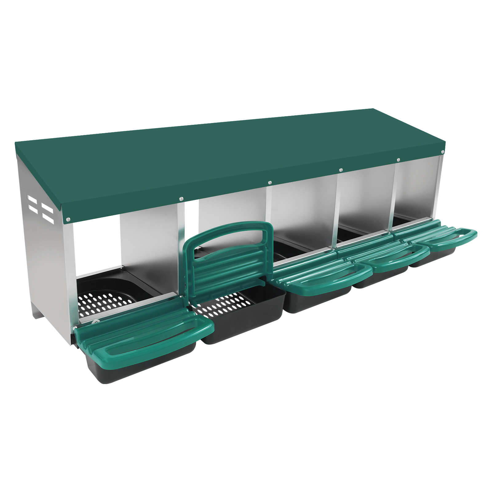 5 Grid Chicken Nesting Box, Laying Nest, Nesting Box used in Homes, Farms, Coops, Backyards, Courtyards - Green