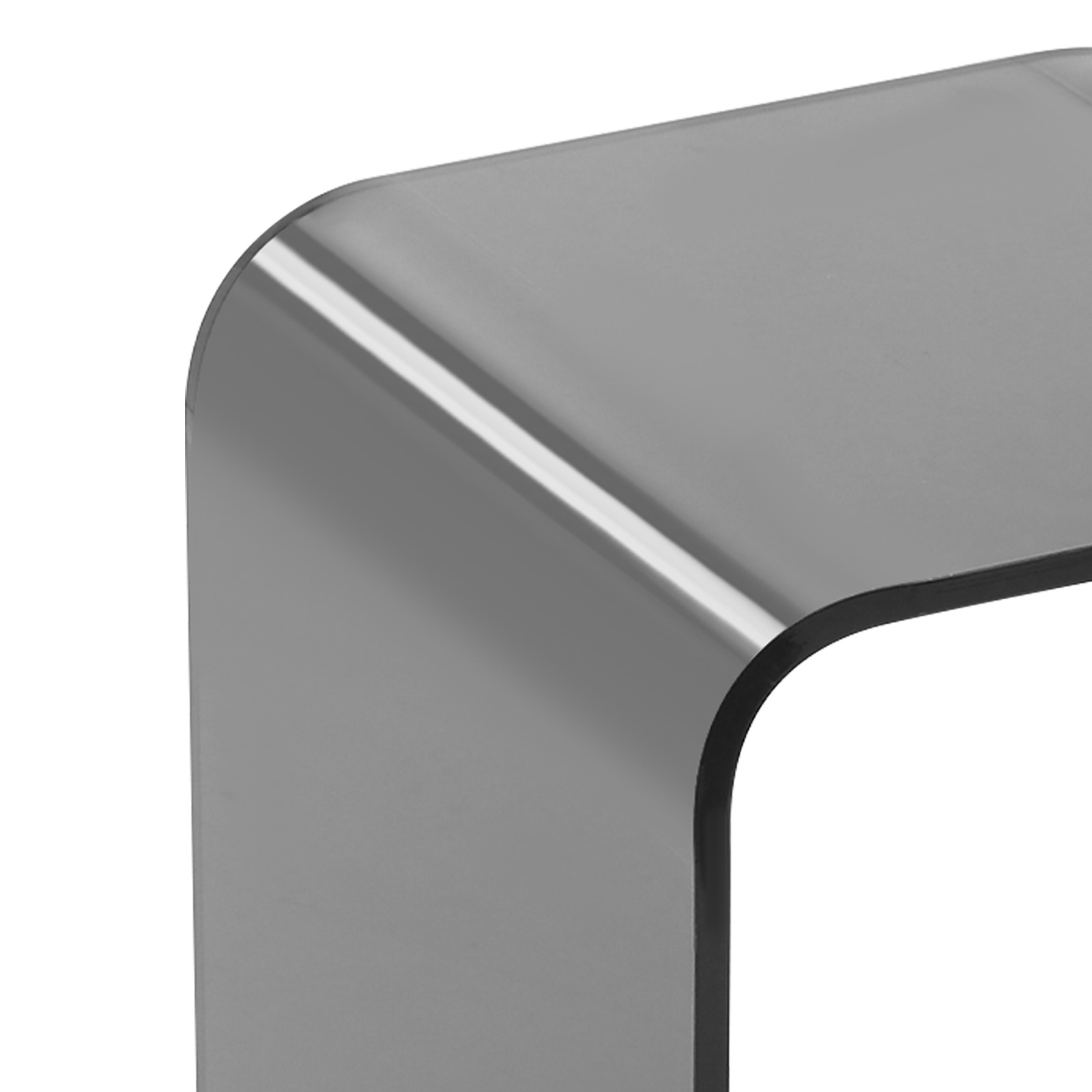 45x30x45cm M-Shaped Side Table, Acrylic Side Table, Bedside Table for the Living Room, Bedroom, Bedside - Black