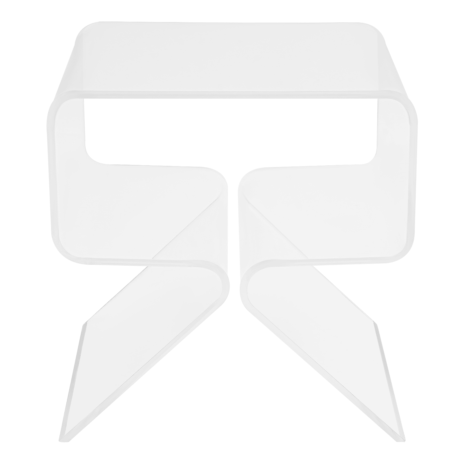 Table de chevet en acrylique 30 x 40 x 45 cm, table d'appoint, table d'appoint pour salon - Transparente