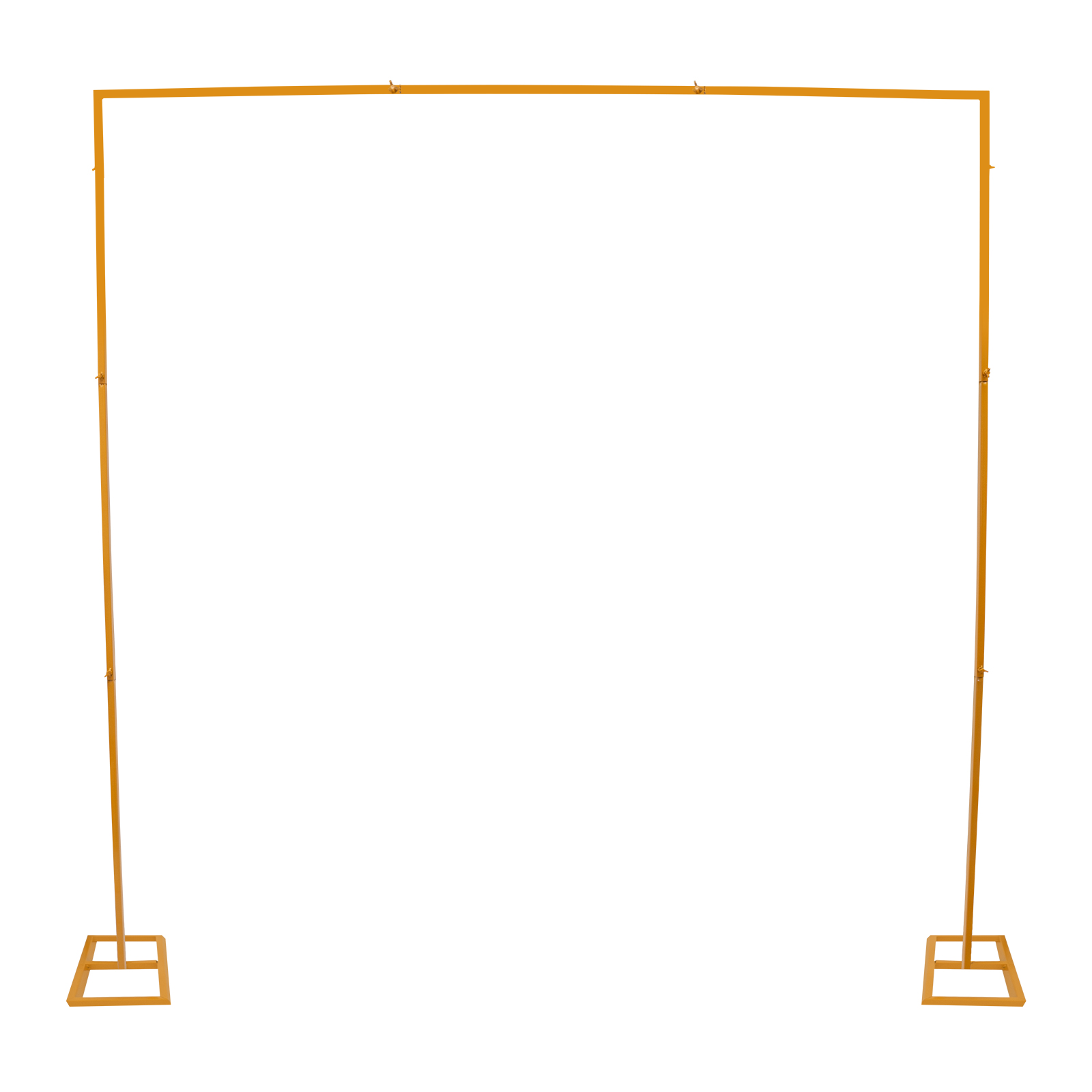 （暂停销售，仓库查货）2.4 x 2.4 m Metallballon-Hochzeitsbogen, Hintergrundständer, Blumenbogenrahmen für Gartendekoration (Gold)