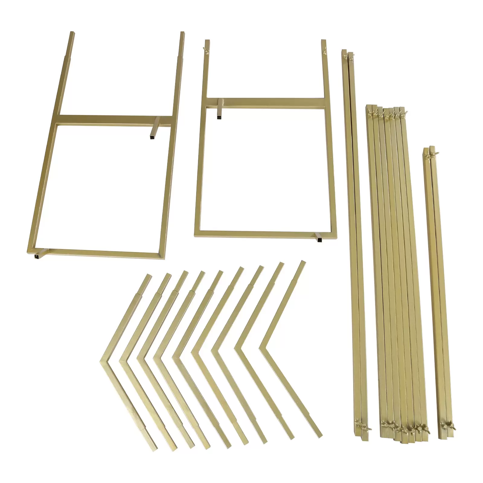 2.4M Doppeltes Traubogen Hexagon Gold, Hochzeitsbogen Hintergrund Ständer, Quadratische Basis 2.4M Doppeltes Traubogen Hexagon Gold, Hochzeitsbogen Hintergrund Ständer, Quadratische Basis