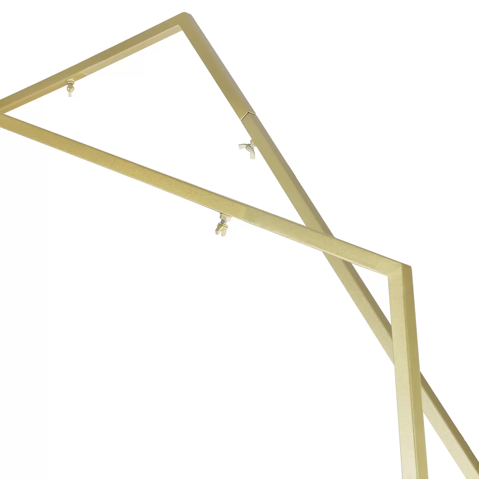 2.4M Doppeltes Traubogen Hexagon Gold, Hochzeitsbogen Hintergrund Ständer, Quadratische Basis 2.4M Doppeltes Traubogen Hexagon Gold, Hochzeitsbogen Hintergrund Ständer, Quadratische Basis