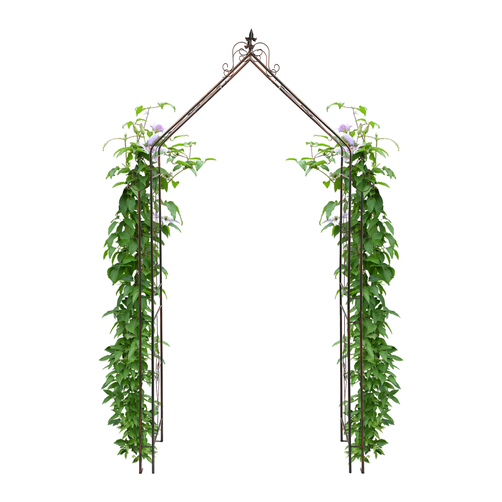 Traliccio Ad Arco Da Giardino Per Piante Rampicanti – 2,2 M Di Altezza, Tunnel Per Ortaggi, Cetrioli E Fagioli – Nero