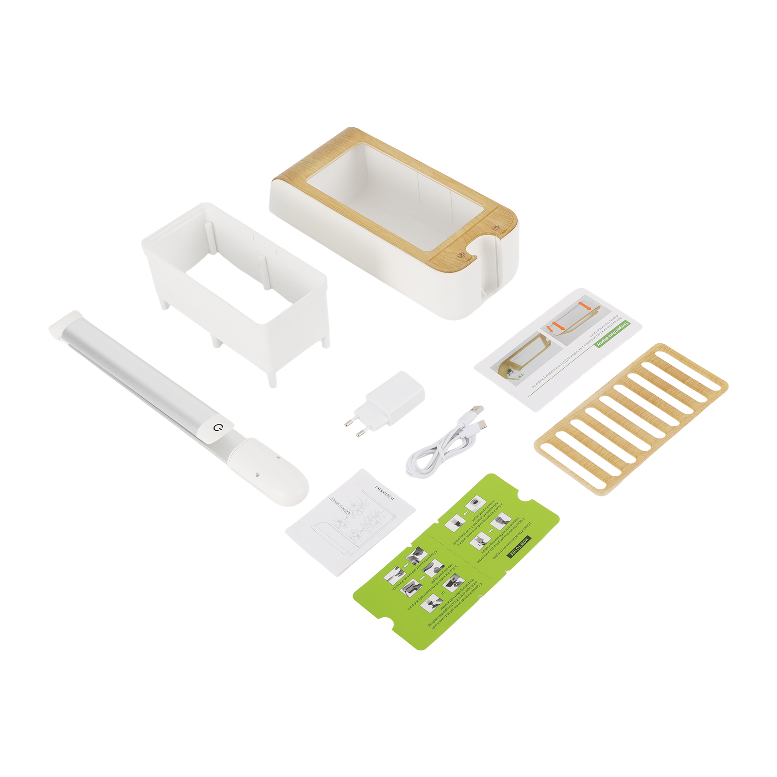 Hydroponic Planter, Indoor Herb Hydroponic Planter Kit with Grow Light, Hydroponic Planter for Home Kitchen Windowsill - White