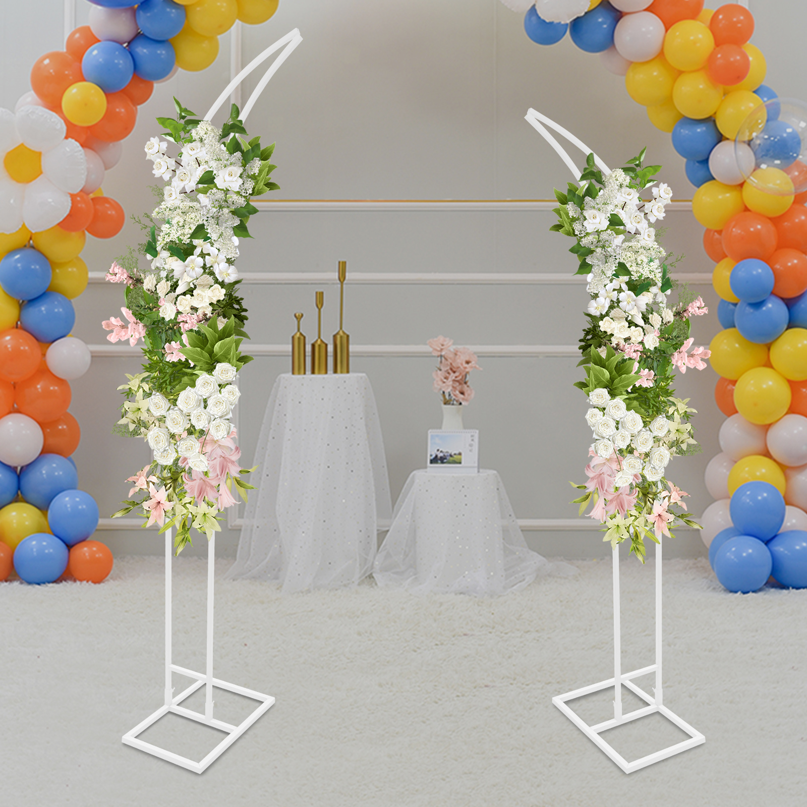Lilbitty 2er Set di Arco per Matrimonio in Metallo, Arco per Palloncini