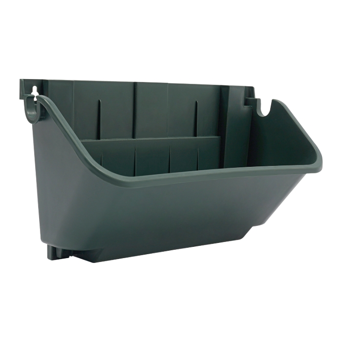 Hanging Vertical Wall Planter, 24 Planter Pots, 6 Drain Basins + 2m Drain Hose - Army Green