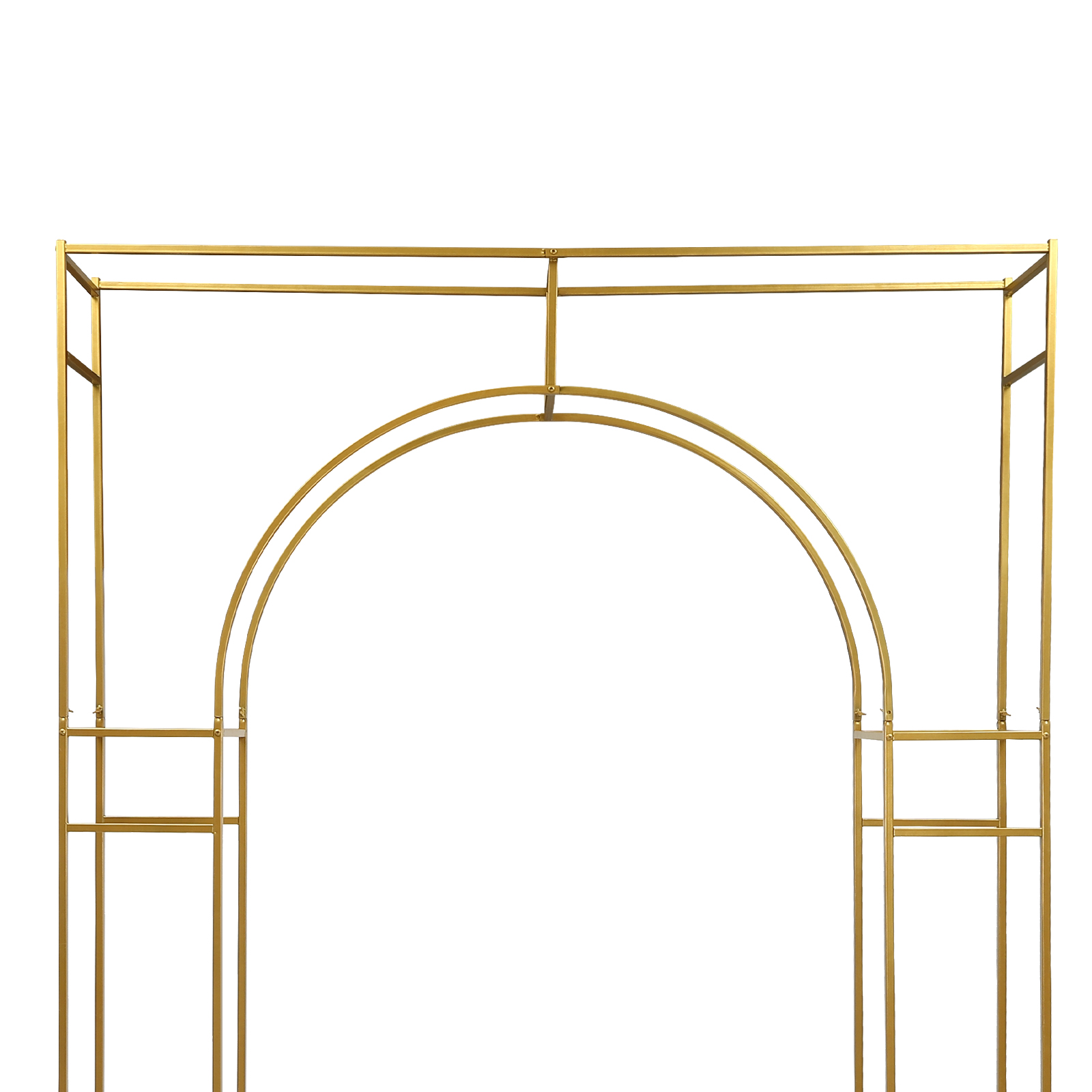 Hochzeitsbogen-Hintergrundständer, goldene Hochzeitsbögen für Zeremonien, quadratischer Metall-Ballonbogenständer, Gartenlaubenrahmen