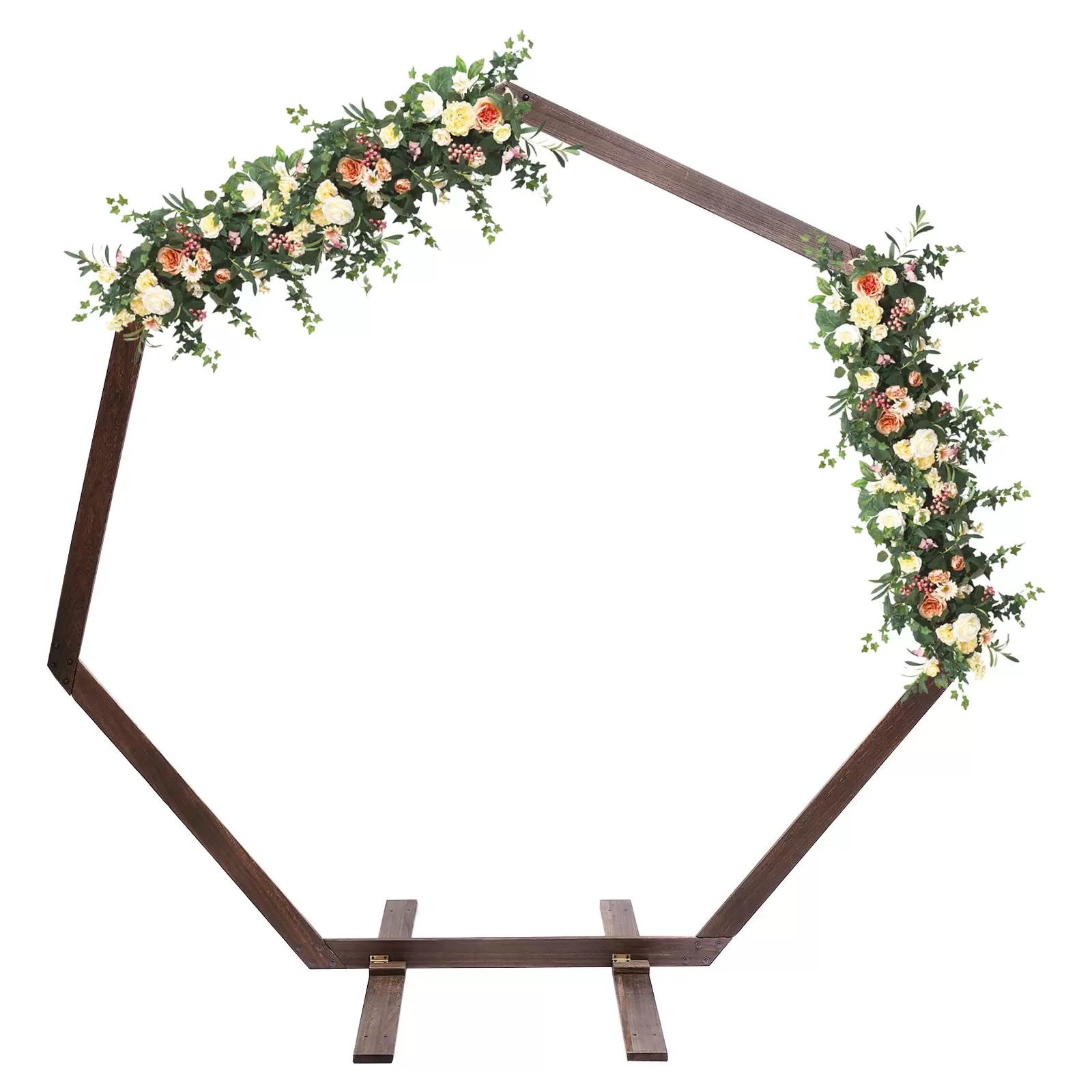 Hochzeitsbogen Sieben-seitige Hölzernes Tor Garden Hochzeit Hintergrund Ständer