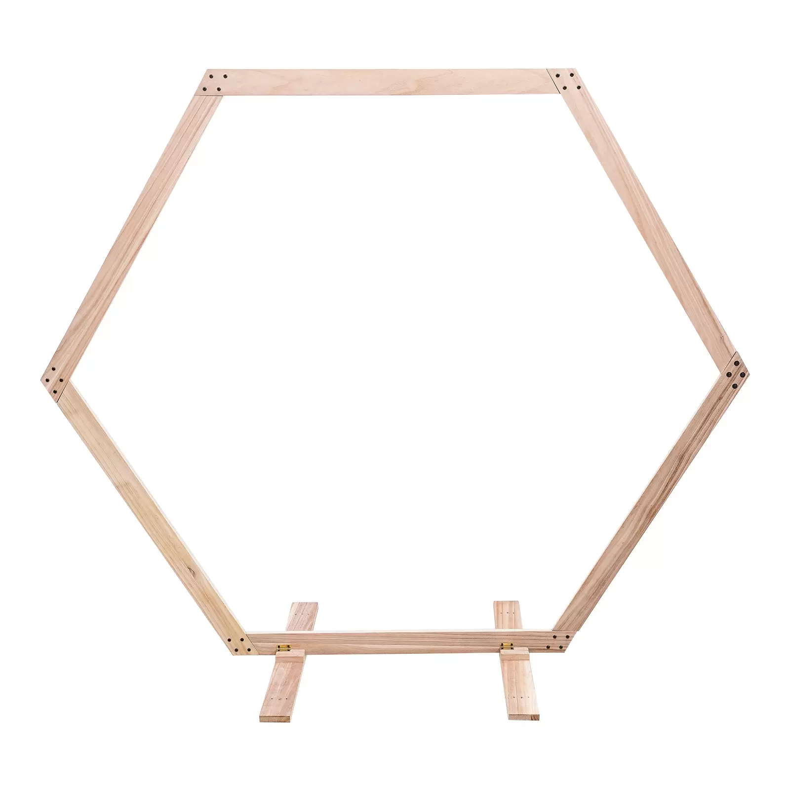 7.1 FT Holz Hochzeit Hexagonal Arbor Hintergrund Holz Hexagon Blume Arbor Stand