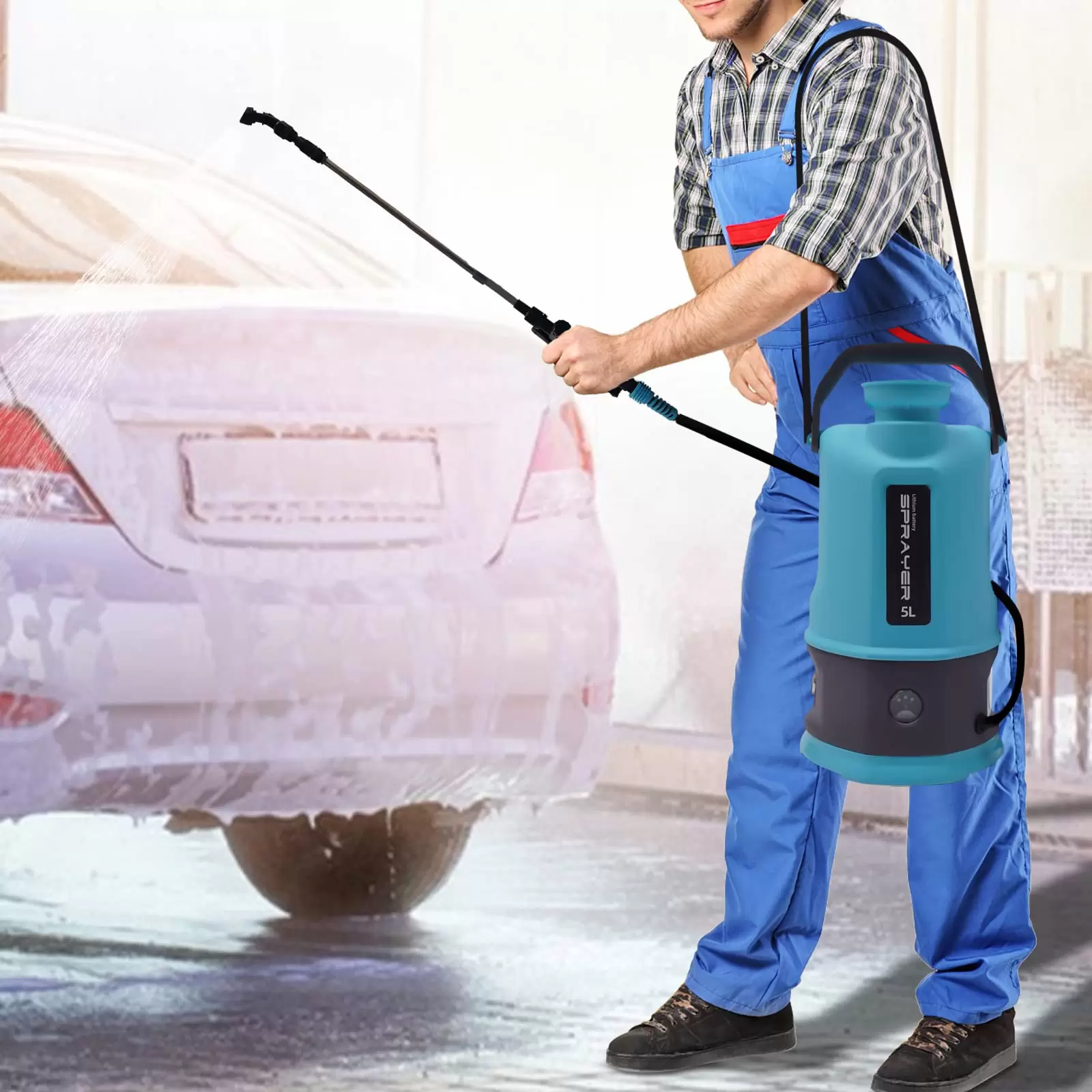 CNCEST Batteriedrucksprüher 5 Litres einschließlich Li-Ion Batterie und Ladegerät CNCEST Batteriedrucksprüher 5 Litres einschließlich Li-Ion Batterie und Ladegerät