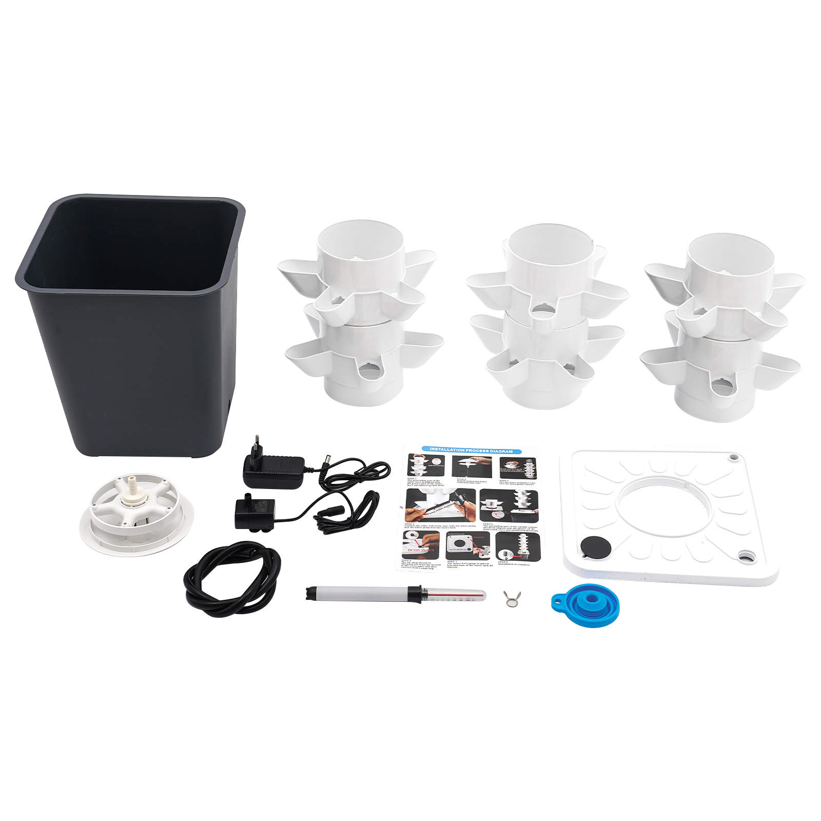 30 Gaten Hydroponics Verticale Kweekset, Hydroponische Kweekset, Verticale Plantenkweekset - Grijswatertank 30 Gaten Hydroponics Verticale Kweekset, Hydroponische Kweekset, Verticale Plantenkweekset - Grijswatertank