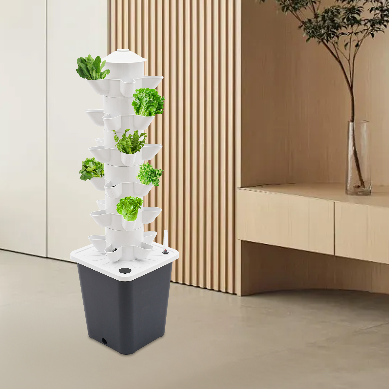 30 Gaten Hydroponics Verticale Kweekset, Hydroponische Kweekset, Verticale Plantenkweekset - Grijswatertank 30 Gaten Hydroponics Verticale Kweekset, Hydroponische Kweekset, Verticale Plantenkweekset - Grijswatertank