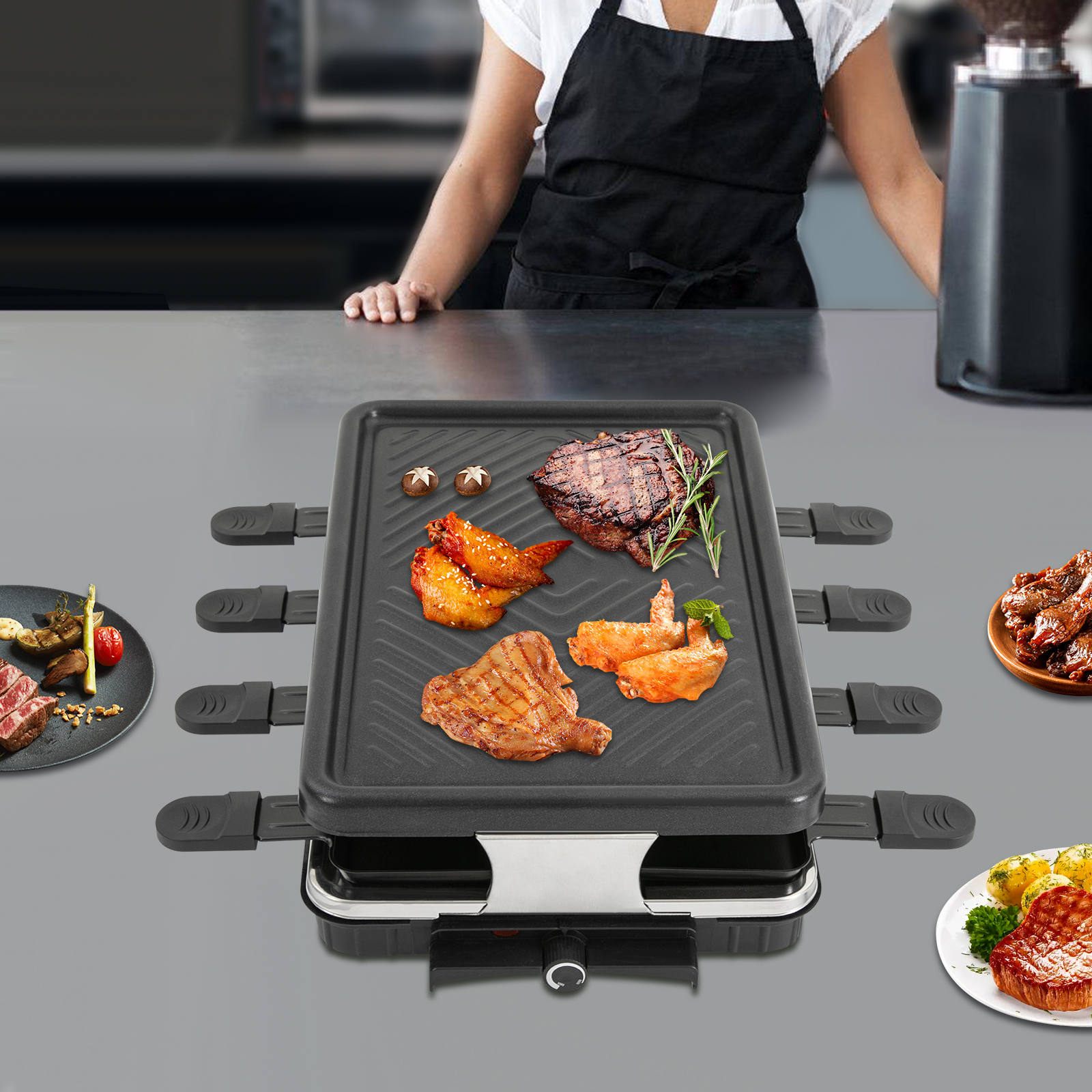 CNCEST BBQ Grill, Tragbarer Elektrogrill, Elektrogriller