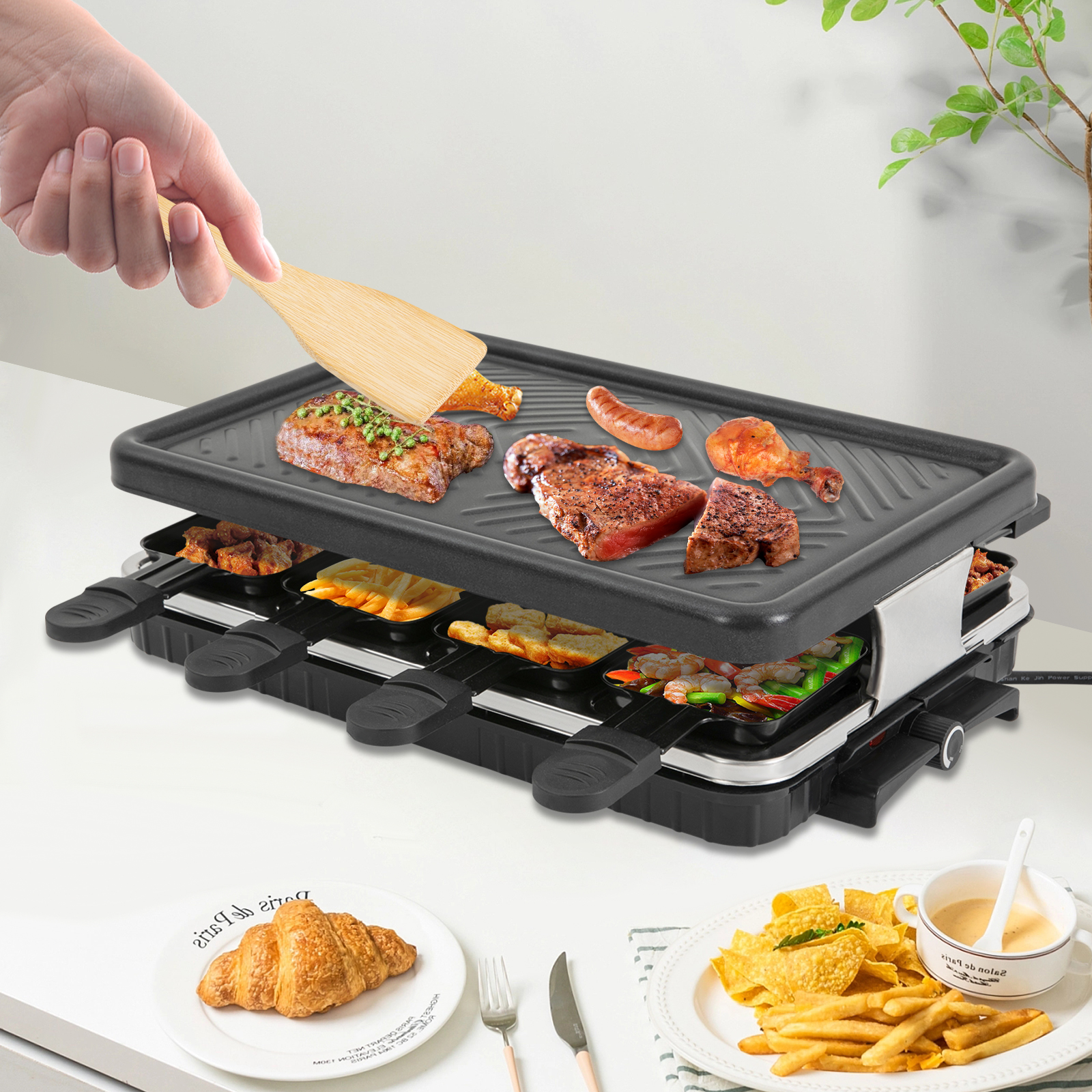 CNCEST BBQ Grill, Tragbarer Elektrogrill, Elektrogriller