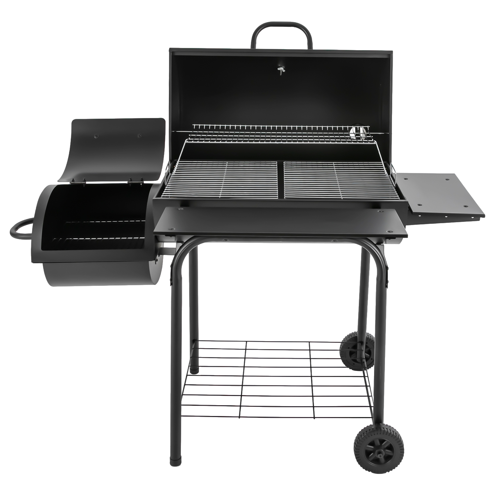147 * 70 * 126 cm Holzkohlegrill, Holzkohlegrill für den Außenbereich, schwarzer Holzkohlegrill 147 * 70 * 126 cm Holzkohlegrill, Holzkohlegrill für den Außenbereich, schwarzer Holzkohlegrill