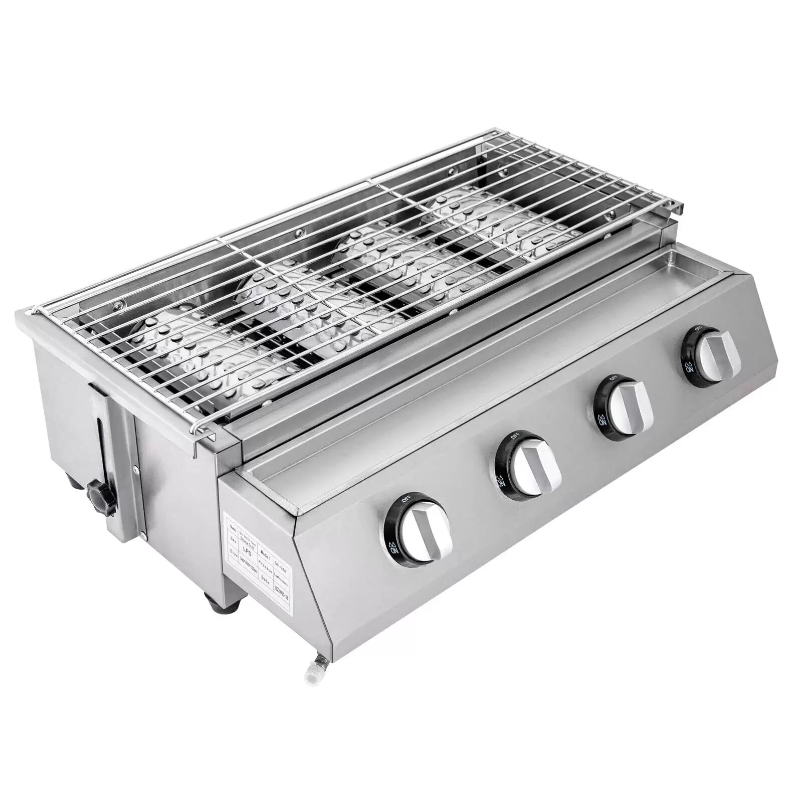 4 Brenner Gasgrill Rauchfreie Tischplatte Grillofen Rostfreier Stahl 4 Brenner Gasgrill Rauchfreie Tischplatte Grillofen Rostfreier Stahl