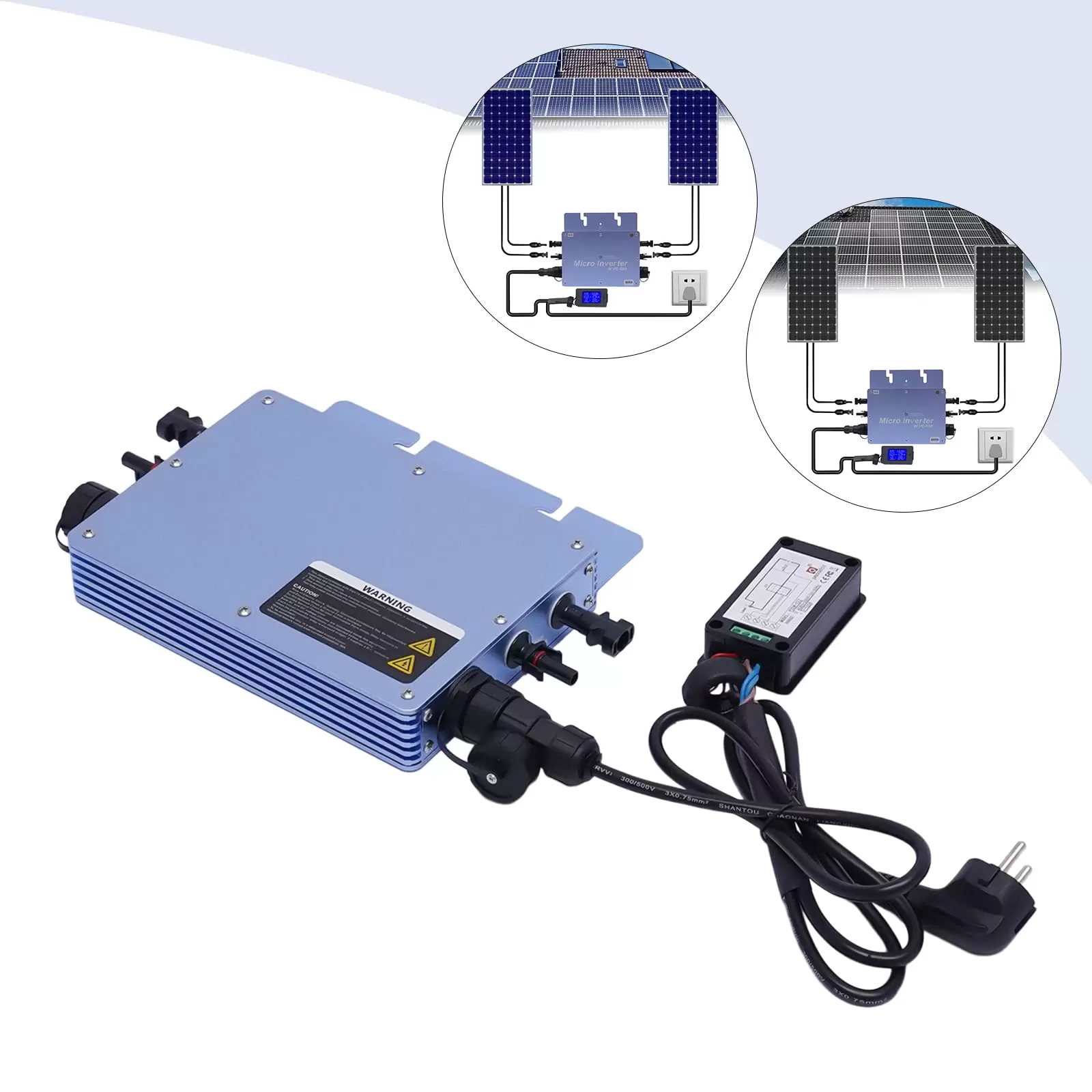 600W Solar Grid Tie Micro Inverter Wasserdicht IP65 DC54V für Solarpanel 600W Solar Grid Tie Micro Inverter Wasserdicht IP65 DC54V für Solarpanel