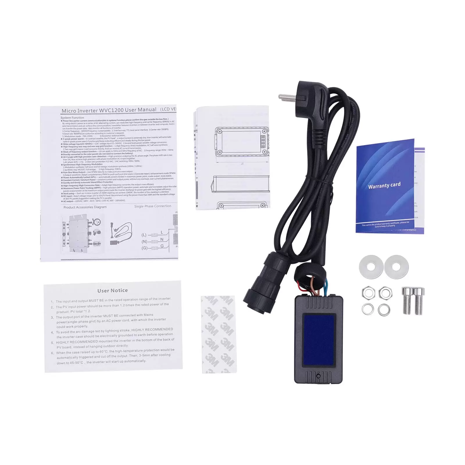 1200W Solar Grid Tie Micro Inverter Netzbinder Wechselrichter 220V Mikrowechselrichter IP65 1200W Solar Grid Tie Micro Inverter Netzbinder Wechselrichter 220V Mikrowechselrichter IP65