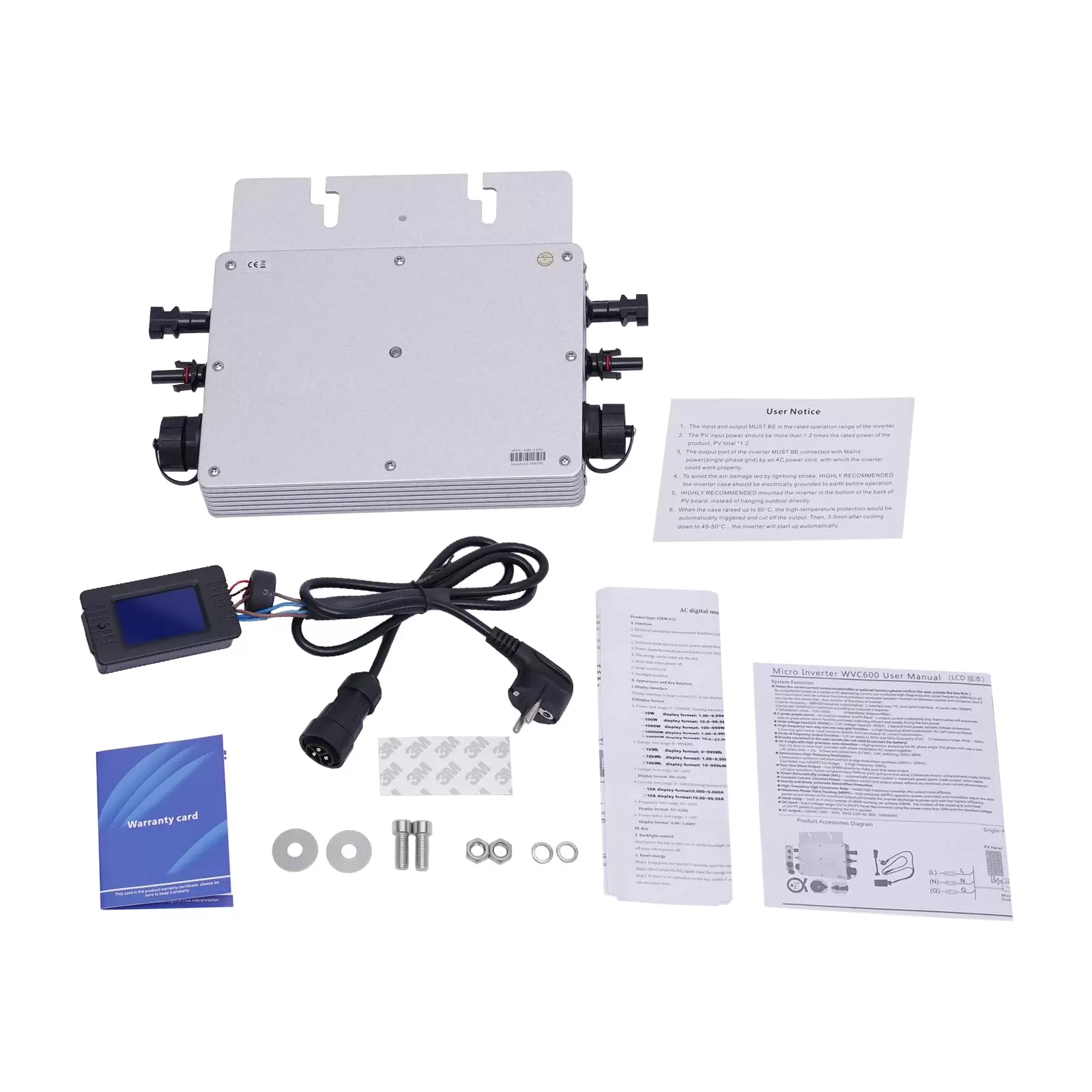 700W Solar Grid Tie Micro Wechselrichter, IP65 wasserdichte, Steuerung Mikro Solar Inverter AC 180-260V