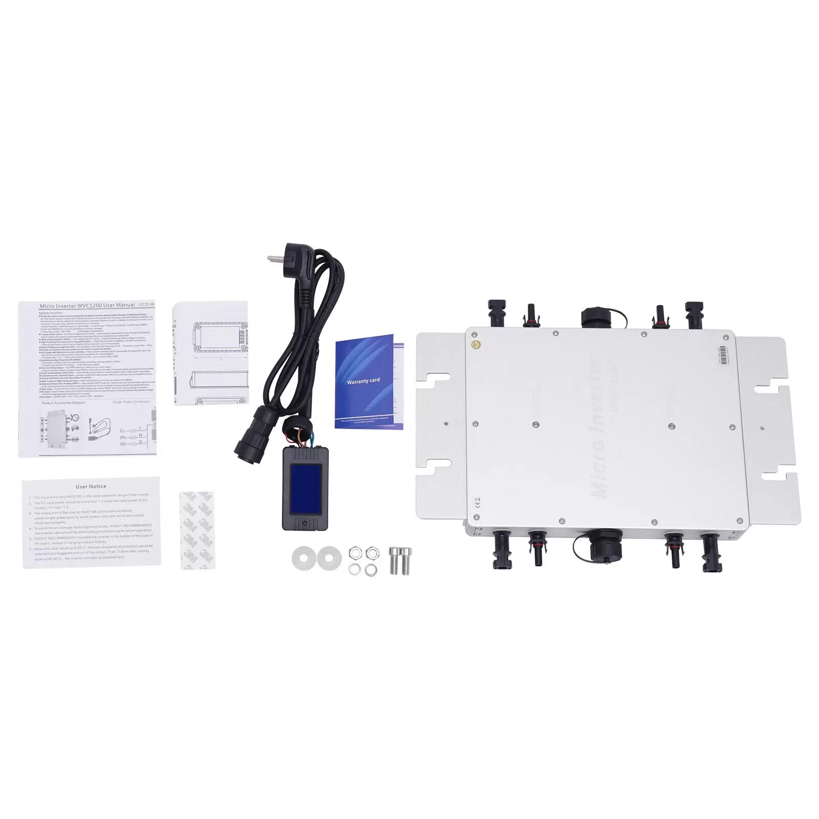 CNCEST 1200W Solar Grid Tie Micro Inverter Netzbinder Wechselrichter 220V Solar Mikrowechselrichter IP65