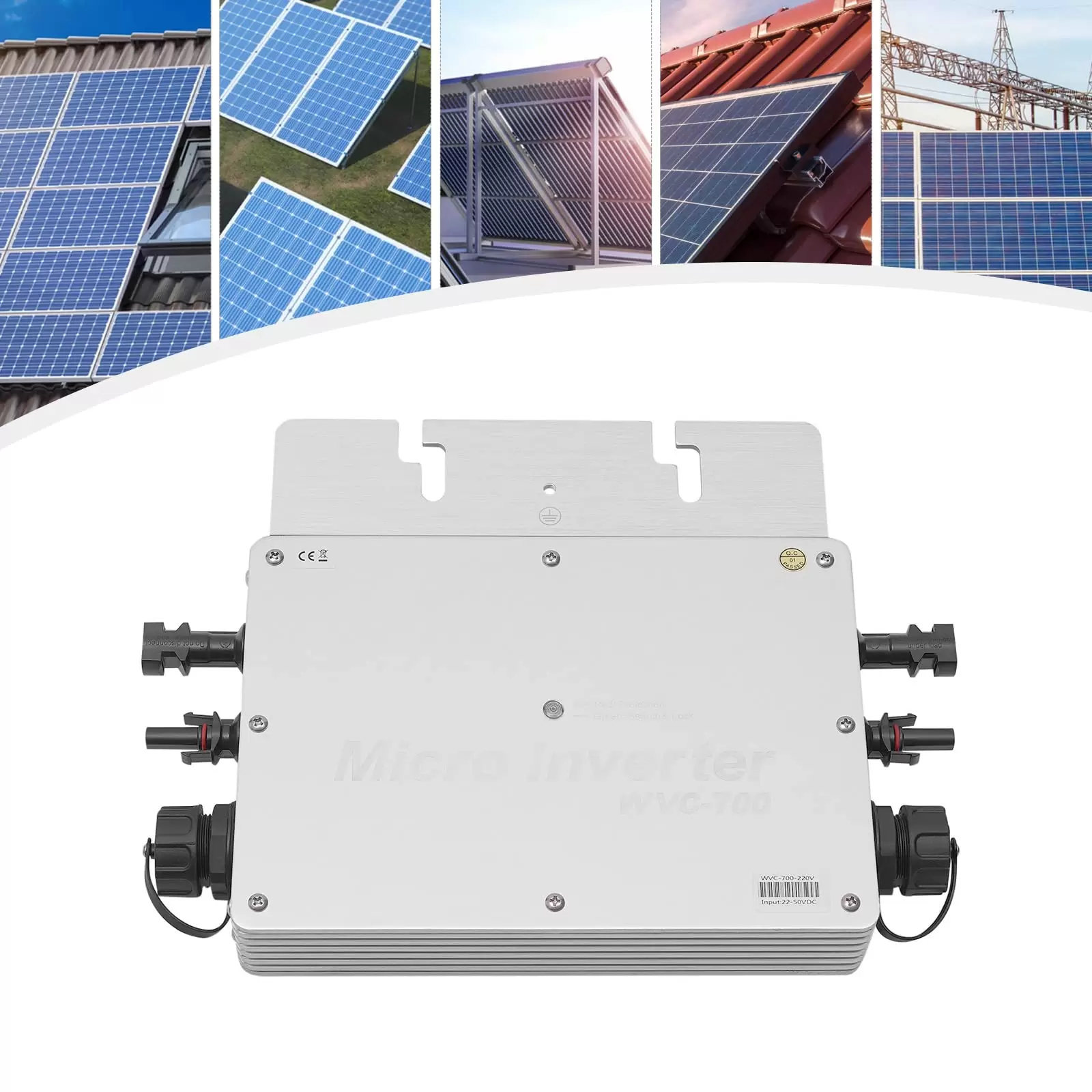 700W Micro Inverter Solar Grid Tie Microinverter IP65 230V Automatische Identifikations-Wechselrichter