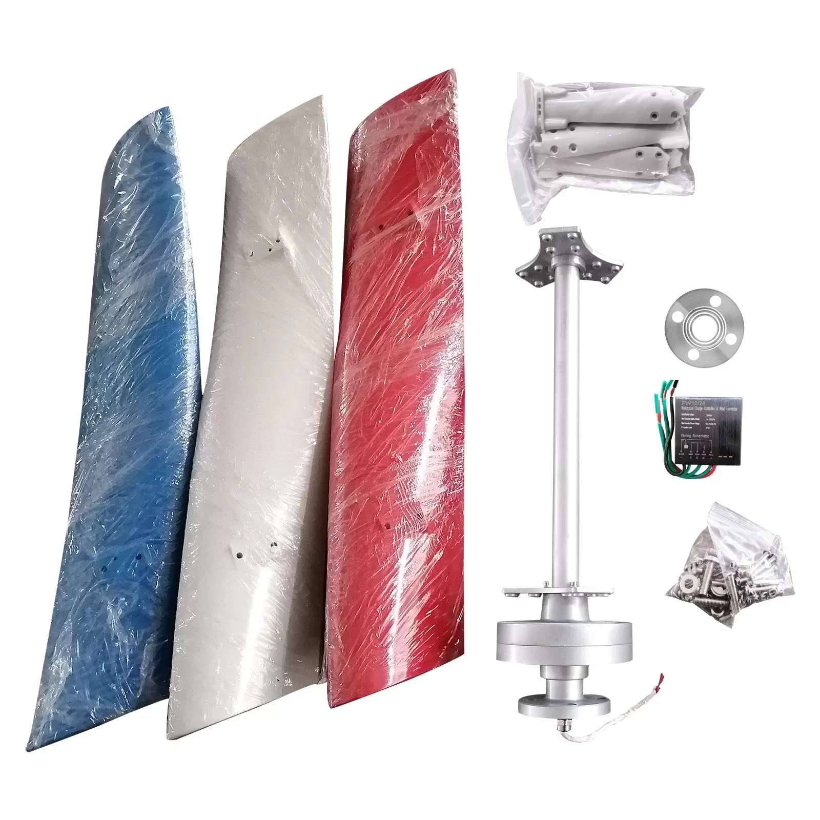 CNCEST Windgenerator Power-Turbine Vertikal 3-Klinge mit Regler 24V 400W Vertikale Windgenerator CNCEST Windgenerator Power-Turbine Vertikal 3-Klinge mit Regler 24V 400W Vertikale Windgenerator