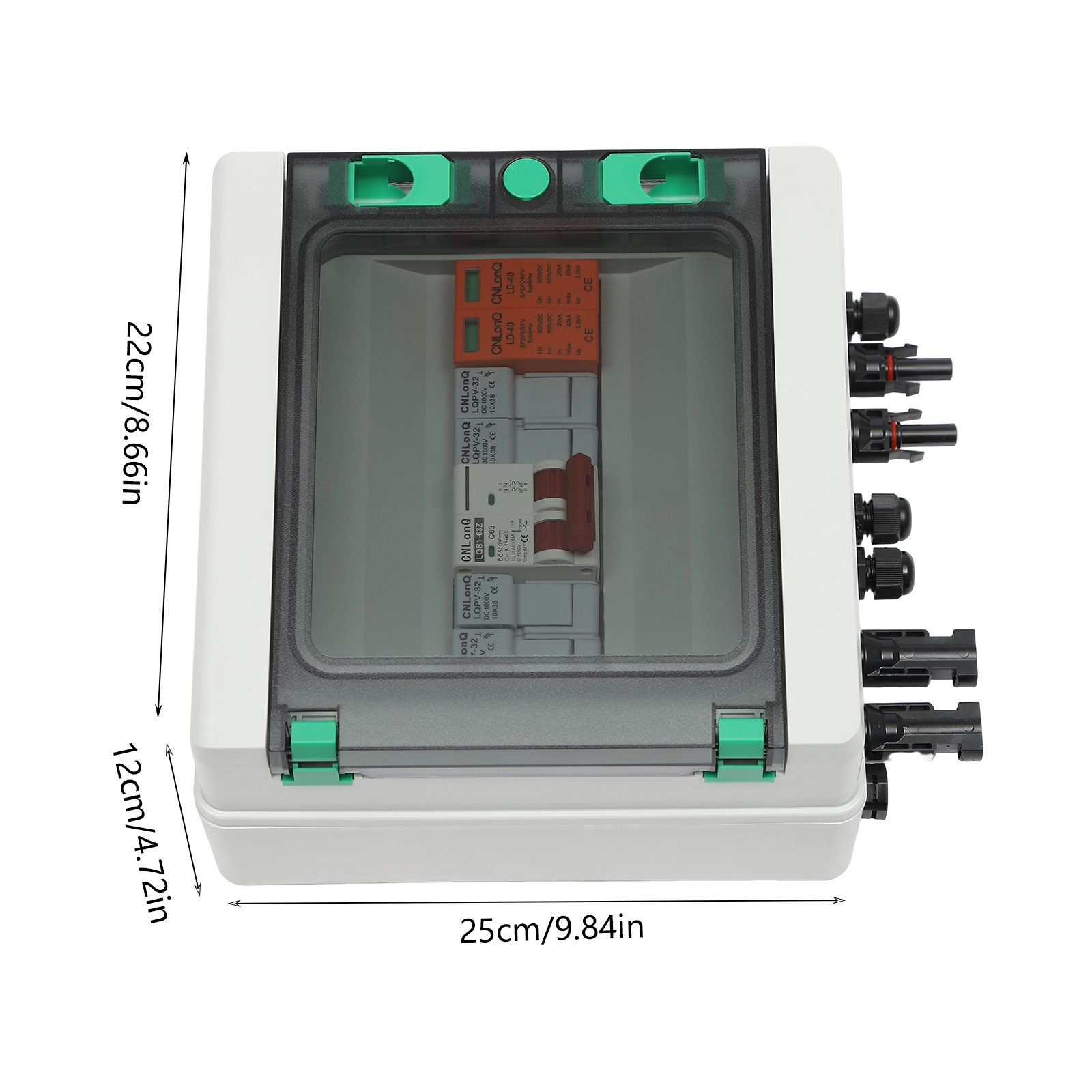 CNCEST Solar Box DC 500V 2-String 63A, DC Leistungsschalter, Schutz System Box