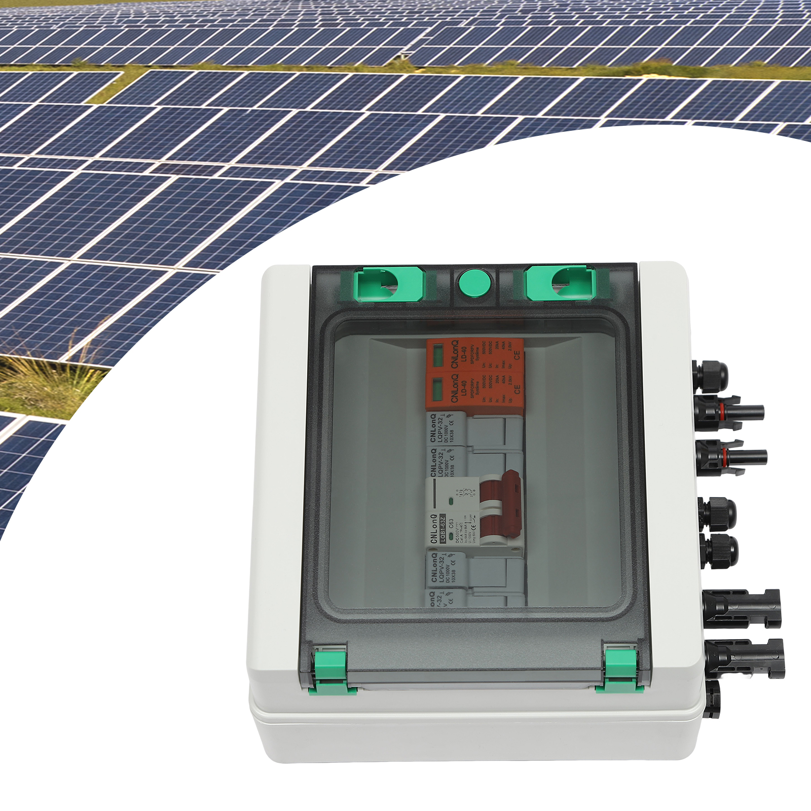 CNCEST Solar Box DC 500V 2-String 63A, DC Leistungsschalter, Schutz System Box