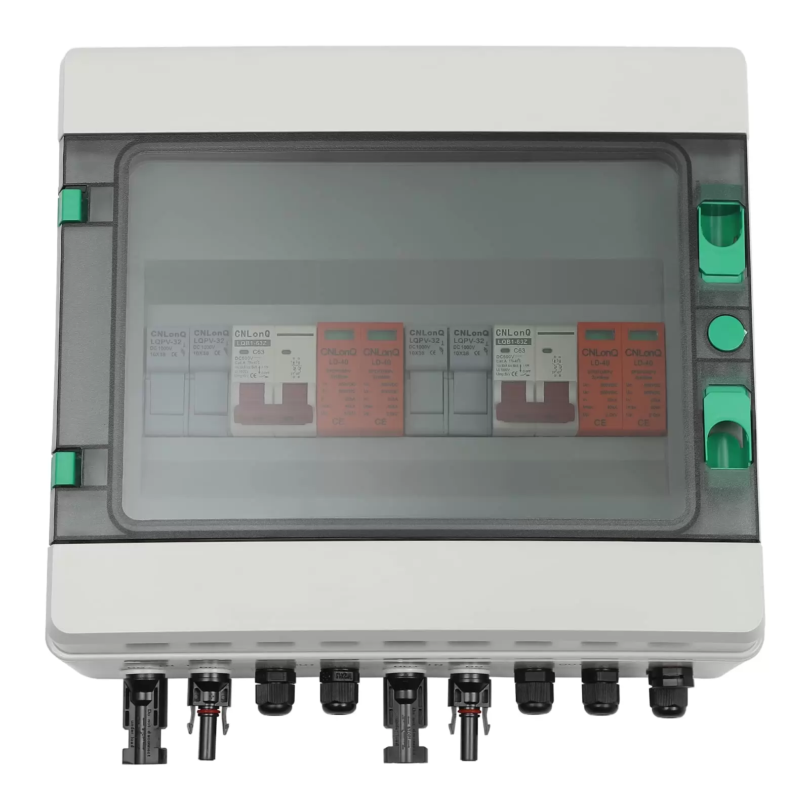500V Solar PV Kombinator Anlage Anschlusskasten Box Solarpanel 32A 2 Strings