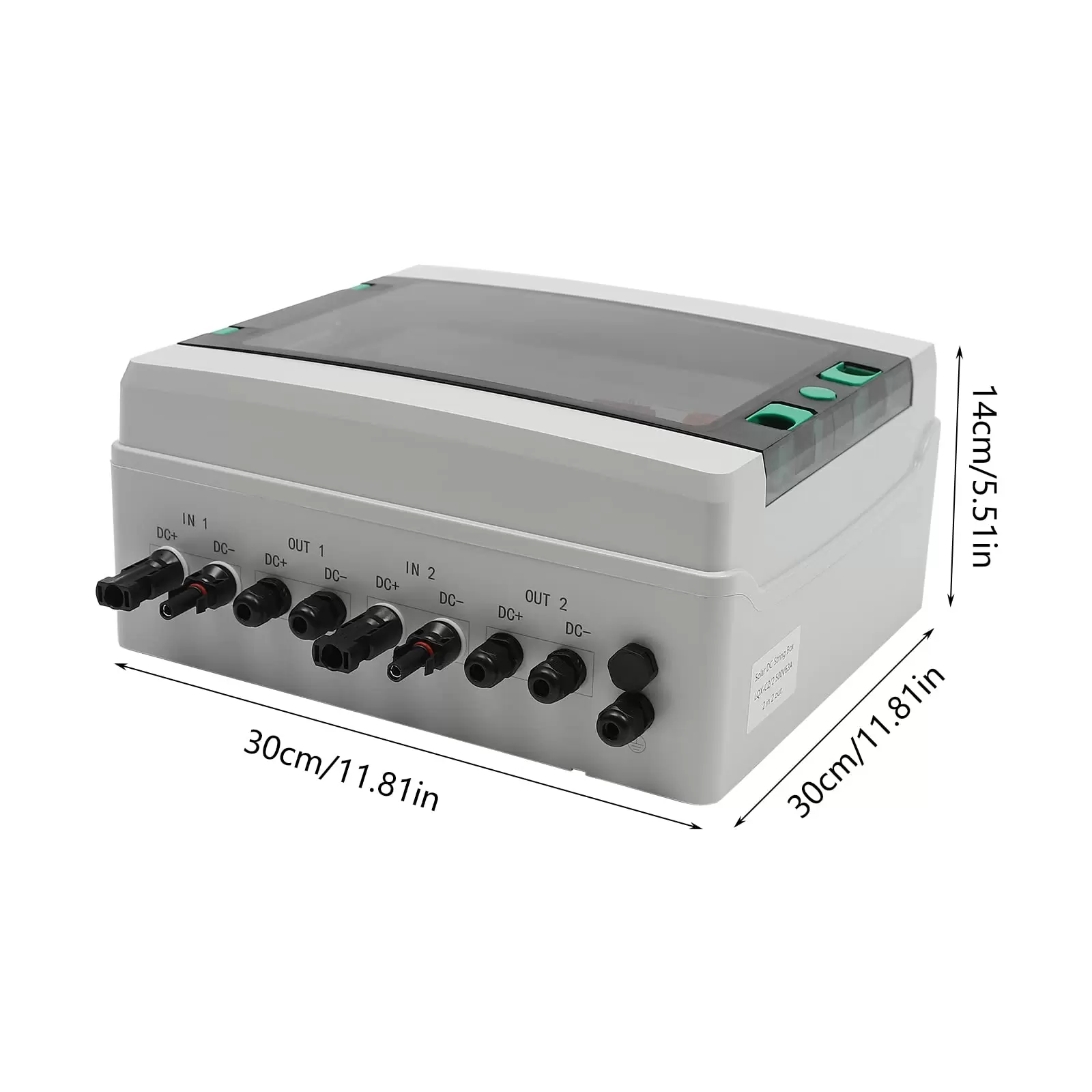 500V Solar PV Kombinator Anlage Anschlusskasten Box Solarpanel 32A 2 Strings